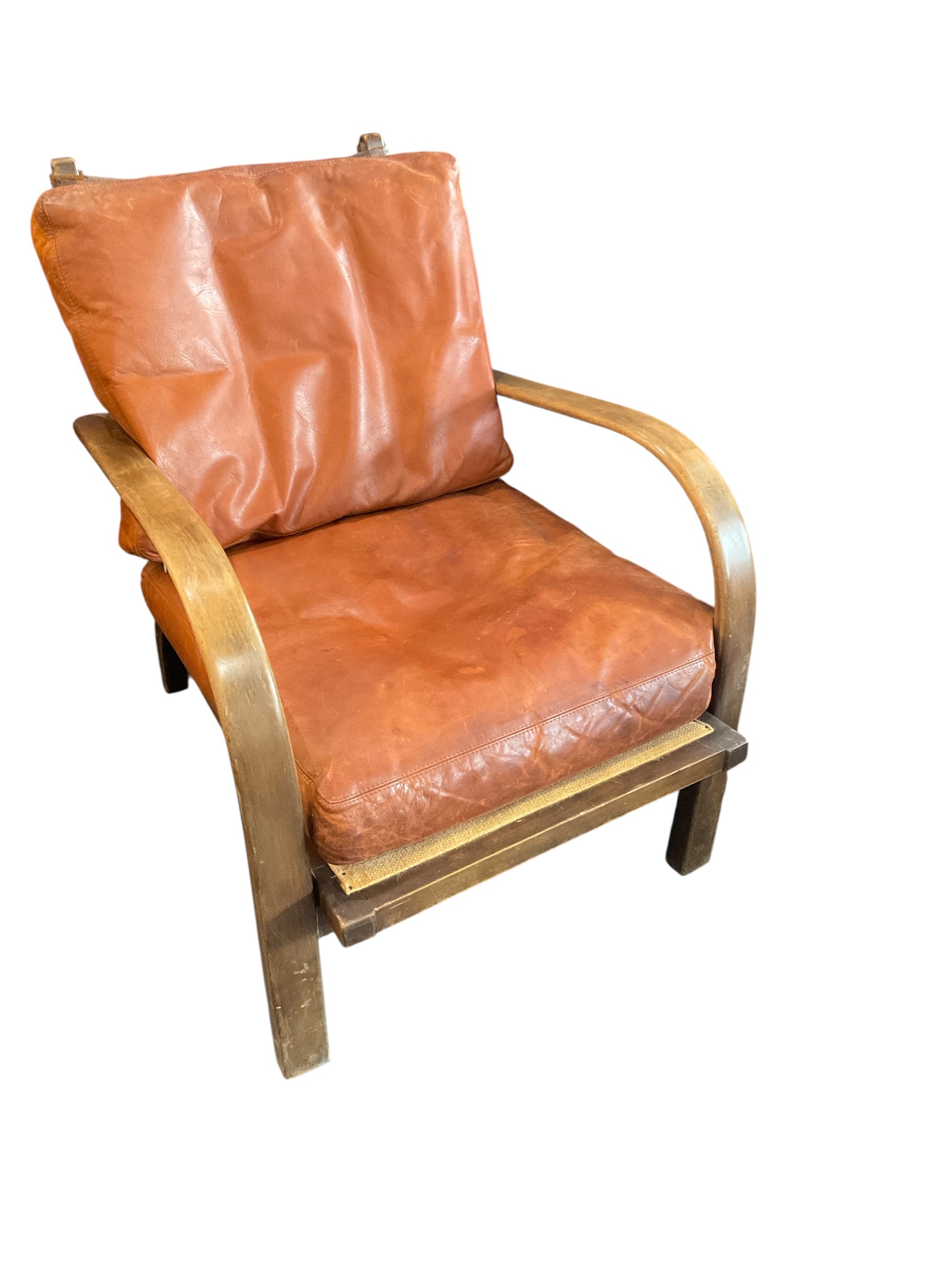 Single French Leather Chair