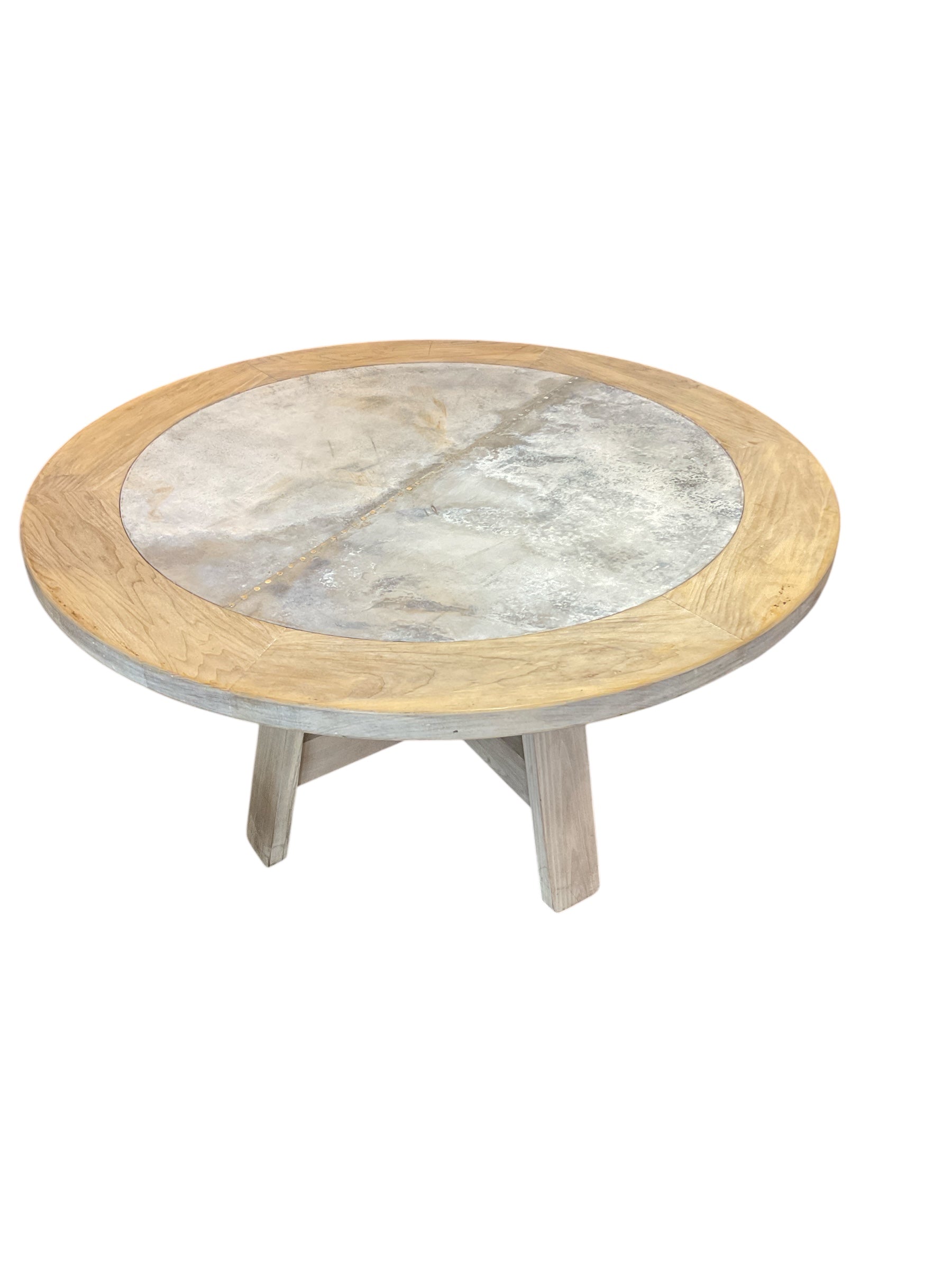 Limited Edition 19th Century Zinc Top Oak Table