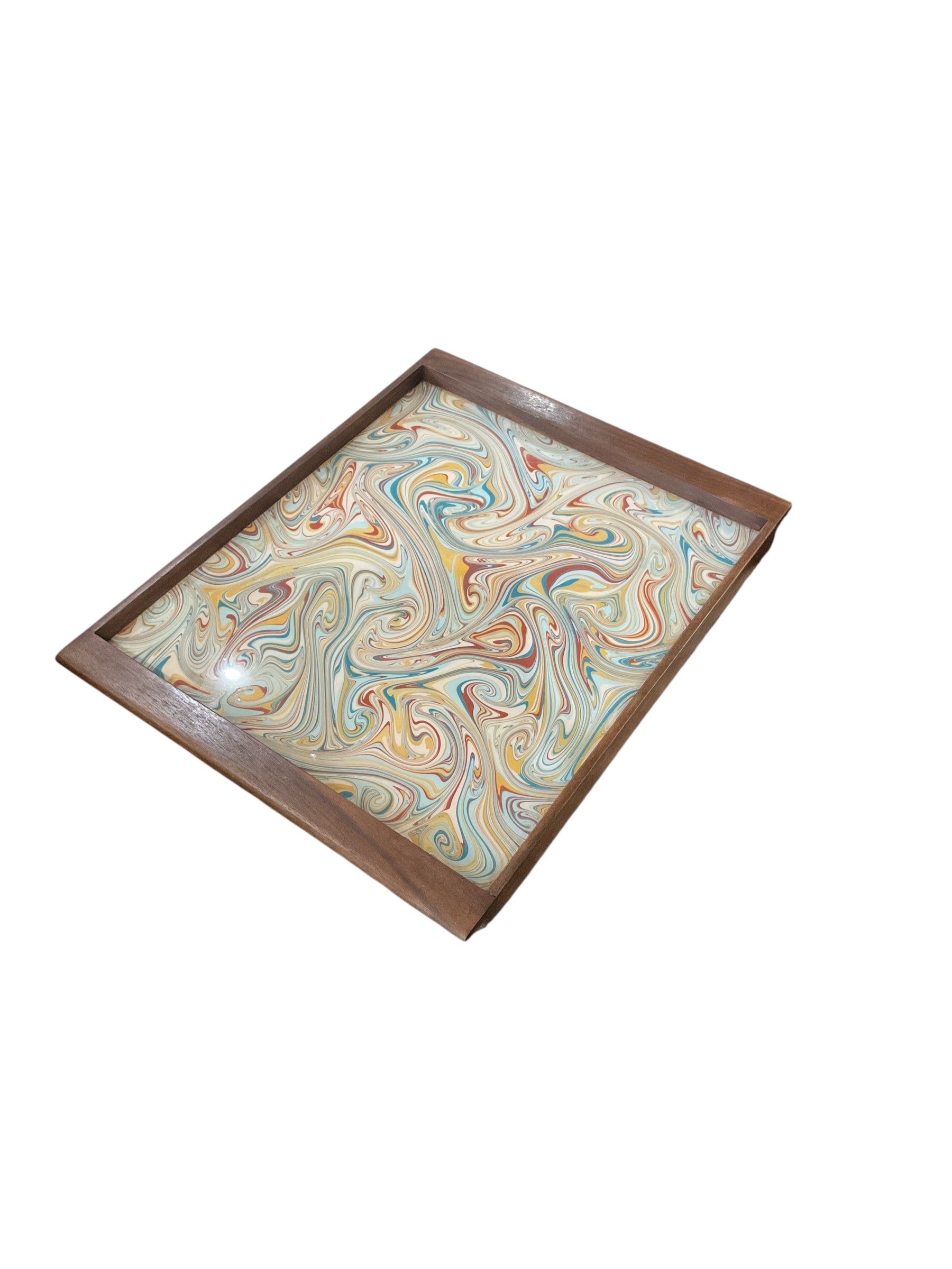 Vintage Italian Marbleized Paper Tray