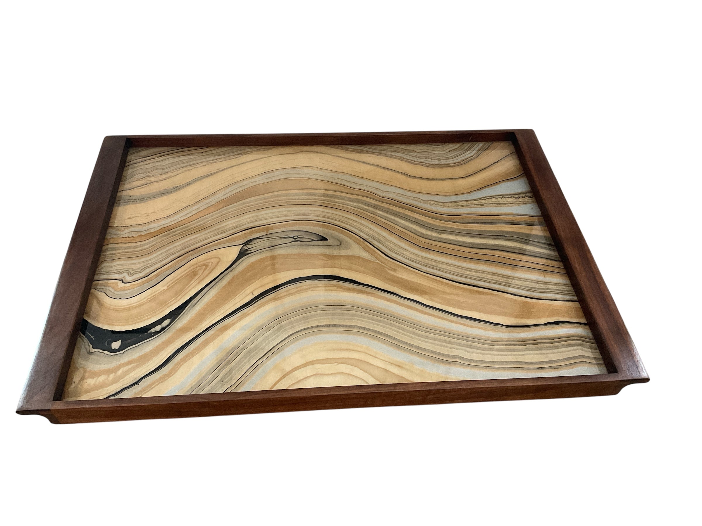 Vintage Italian Marbleized Paper Tray