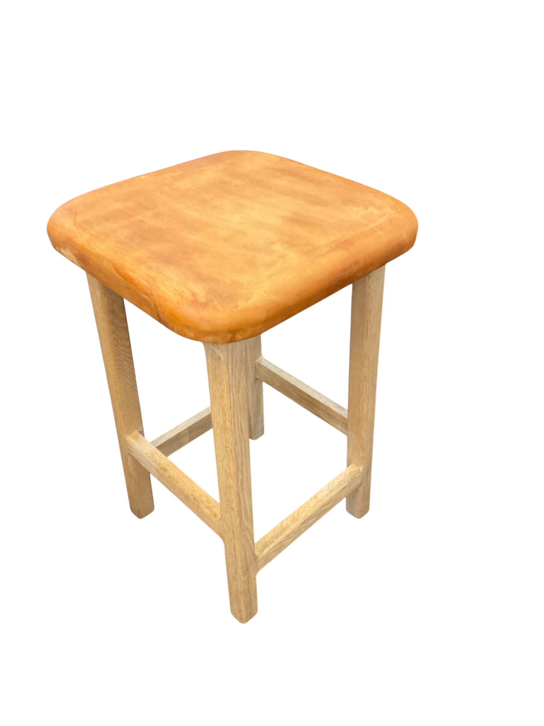 Lucca studio vintage leather Graham stool