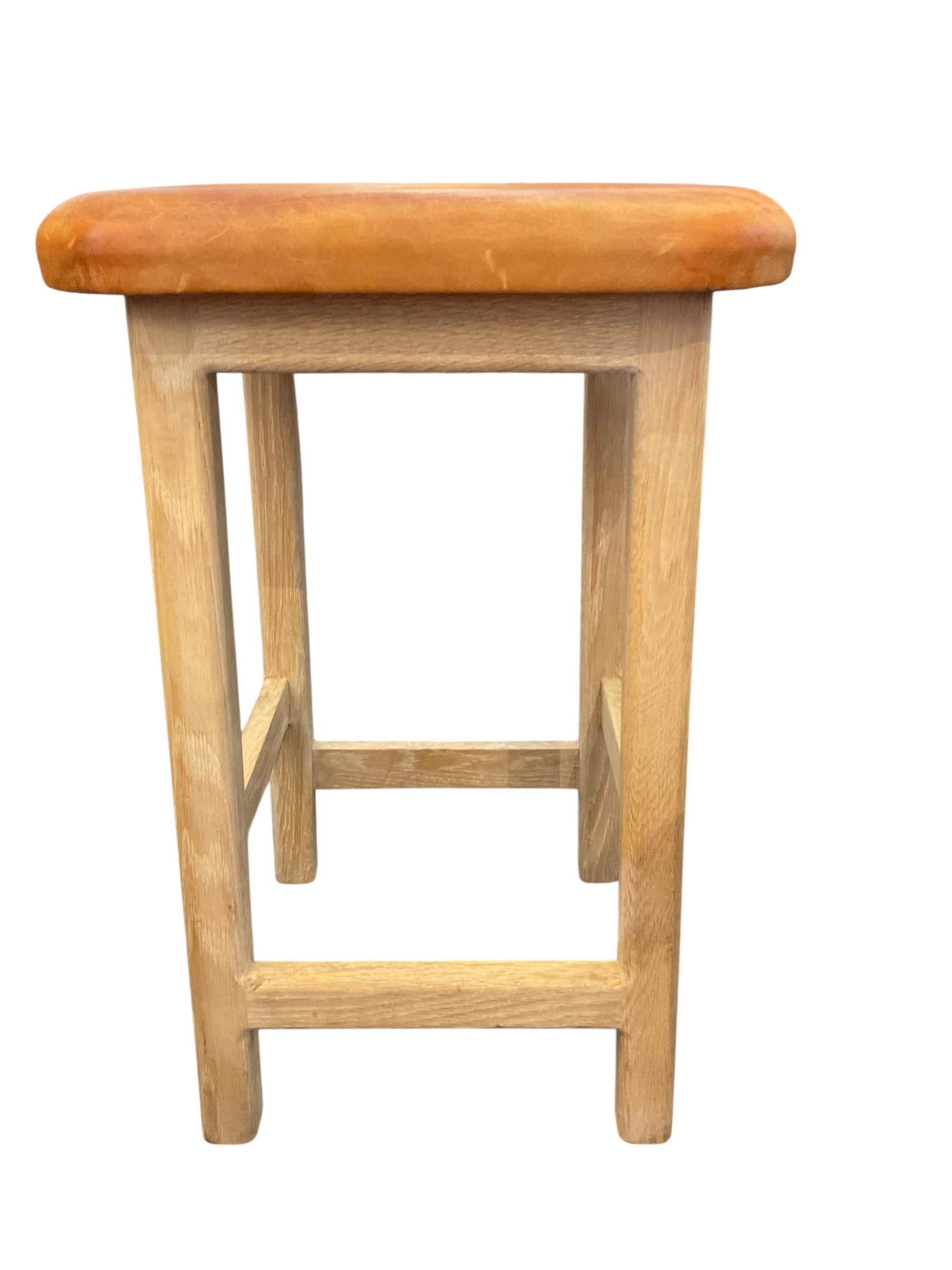 Lucca studio vintage leather Graham stool