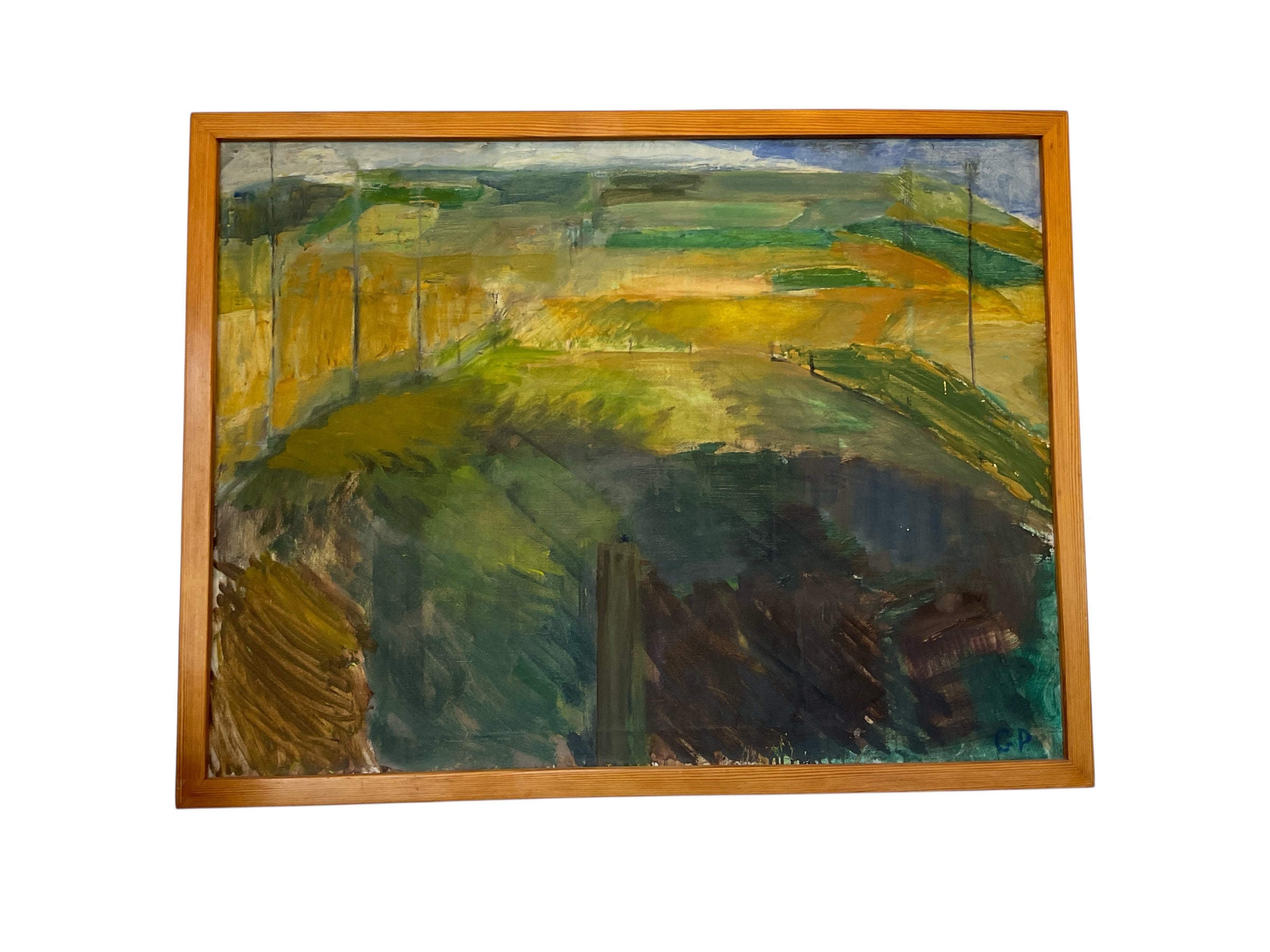 Vintage Danish Abstract Oil Painting