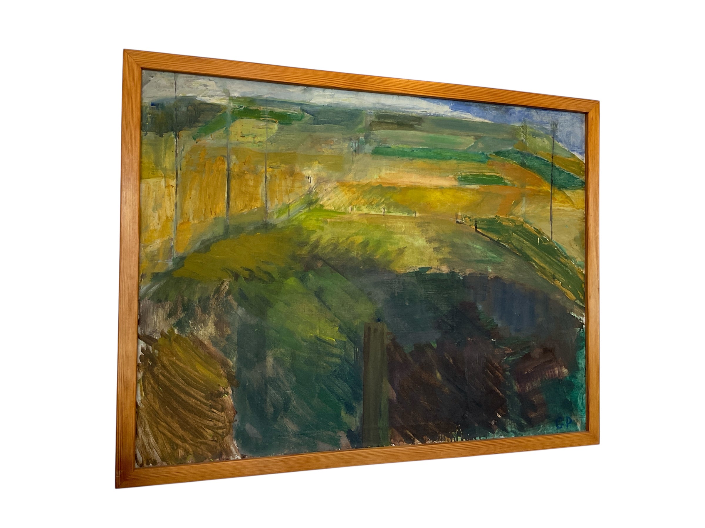 Vintage Danish Abstract Oil Painting