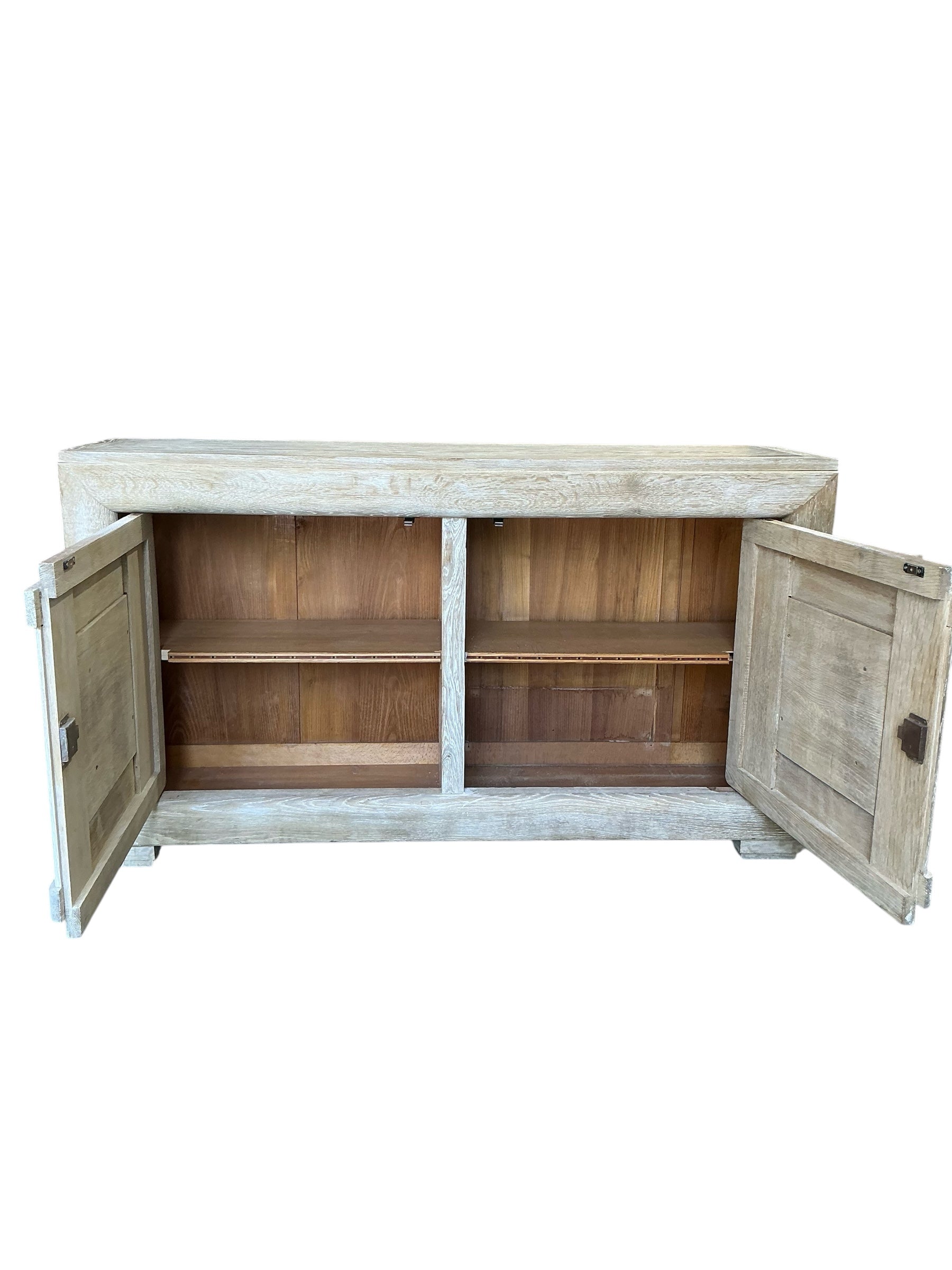 1930's French Oak Cerused Sideboard