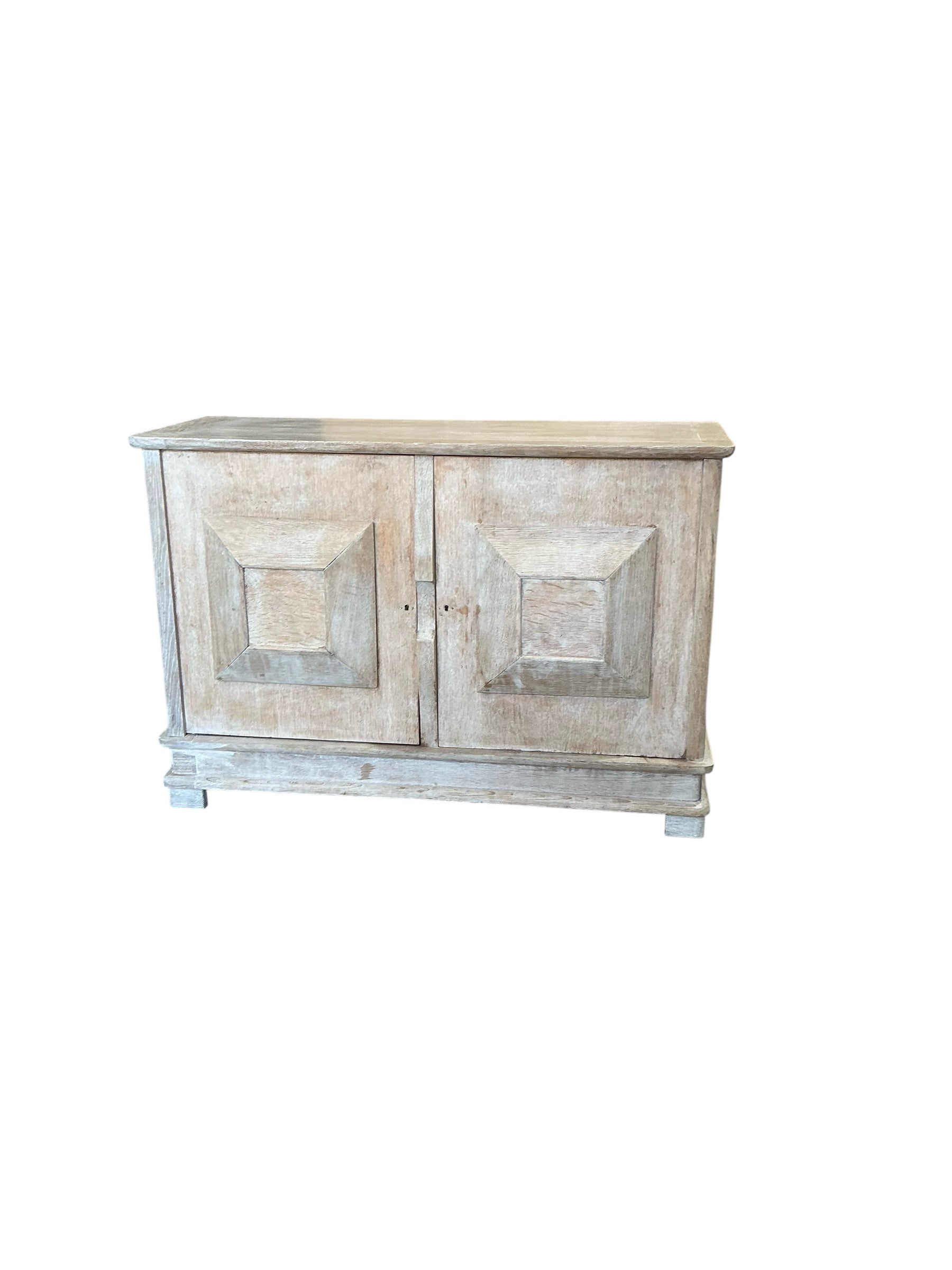 1930's French Oak Cerused Sideboard (pair available) ￼