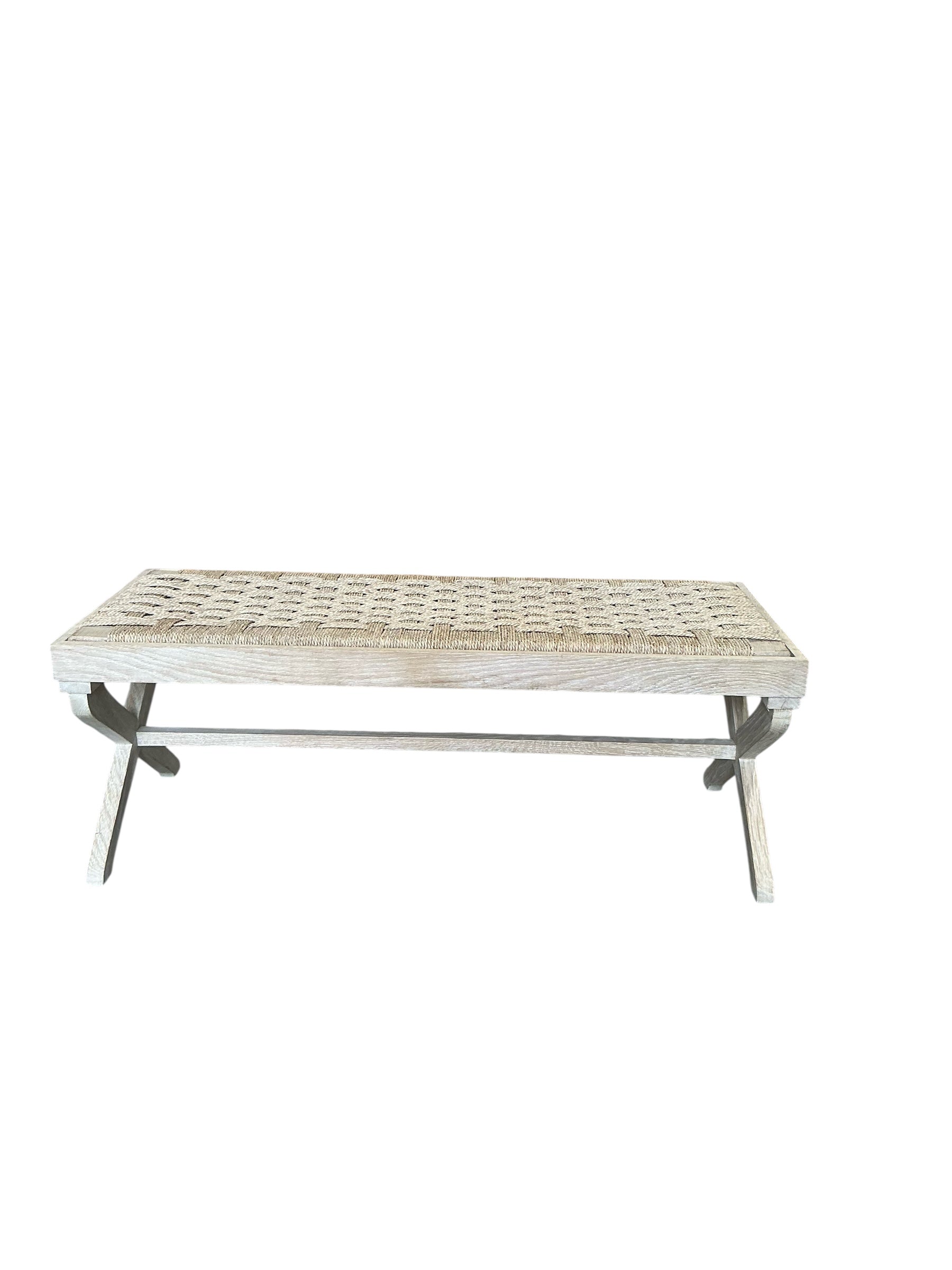 Lucca Studio Sadie Oak Woven Bench