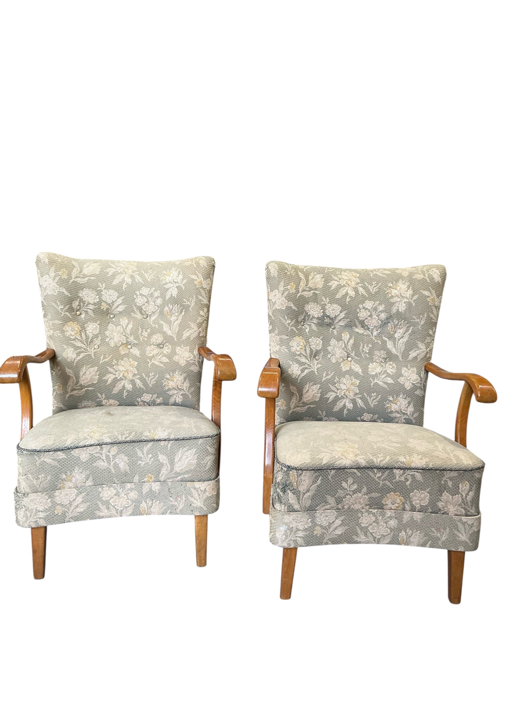Pair of 1930's Danish Arm Chairs