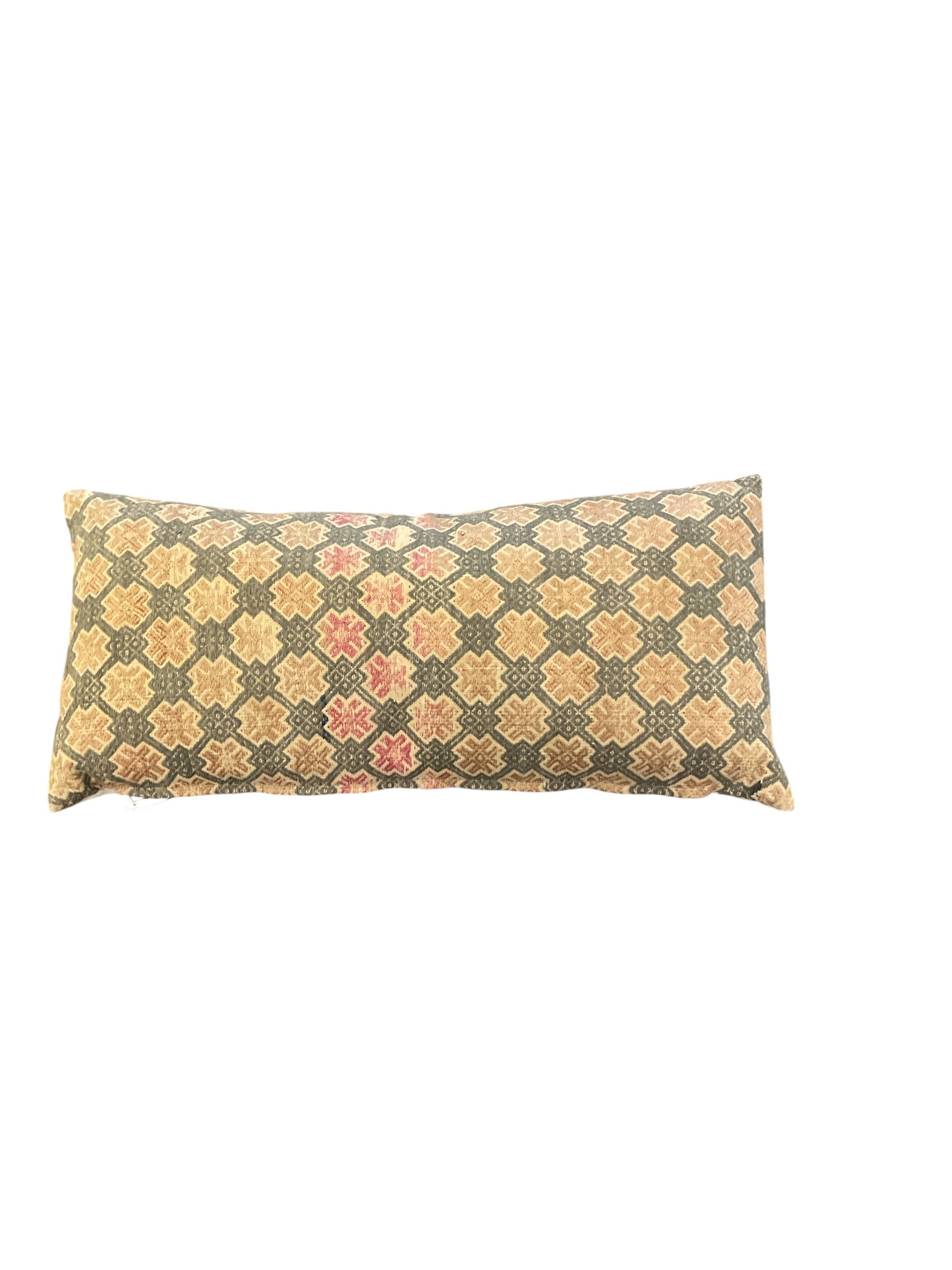 19th Century Central Asia Textile Lumbar Pillow