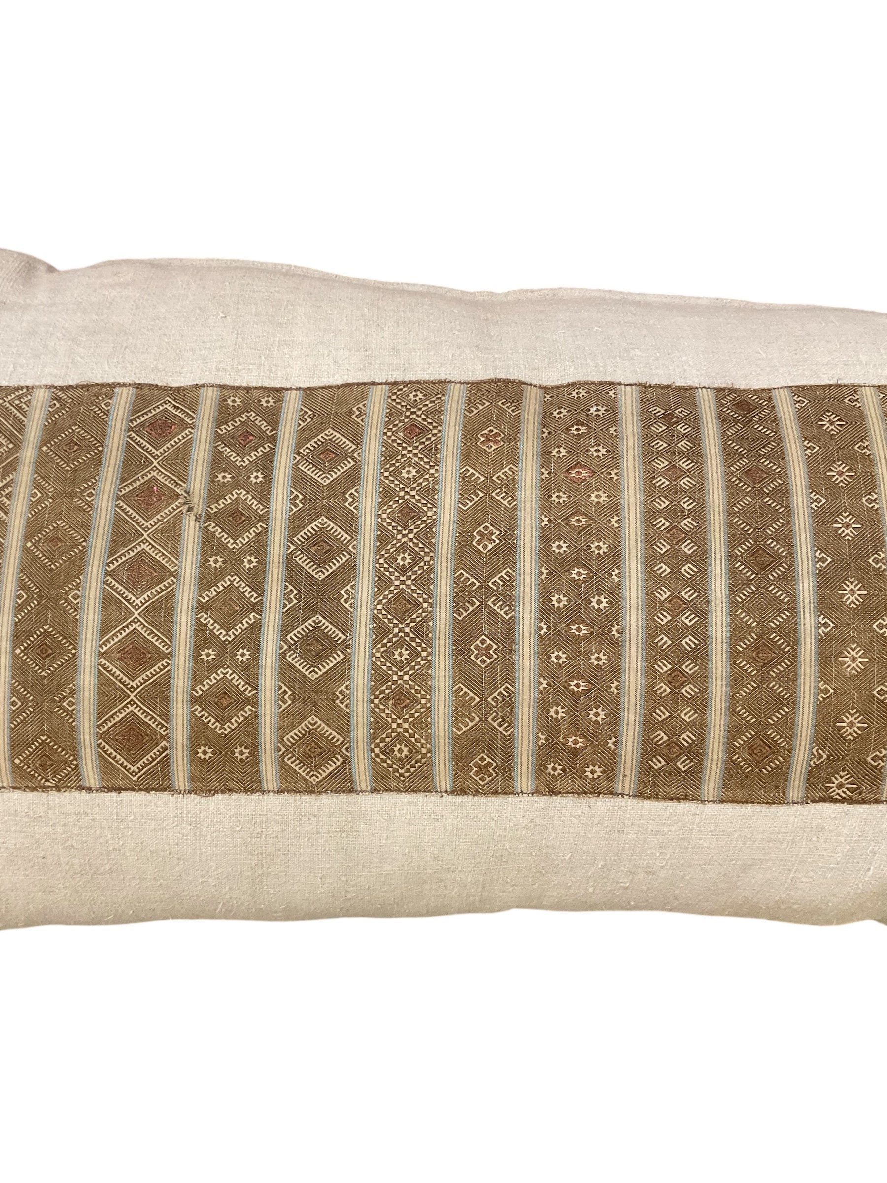 Large 19th Century Central Asia Textile Lumbar Pillow