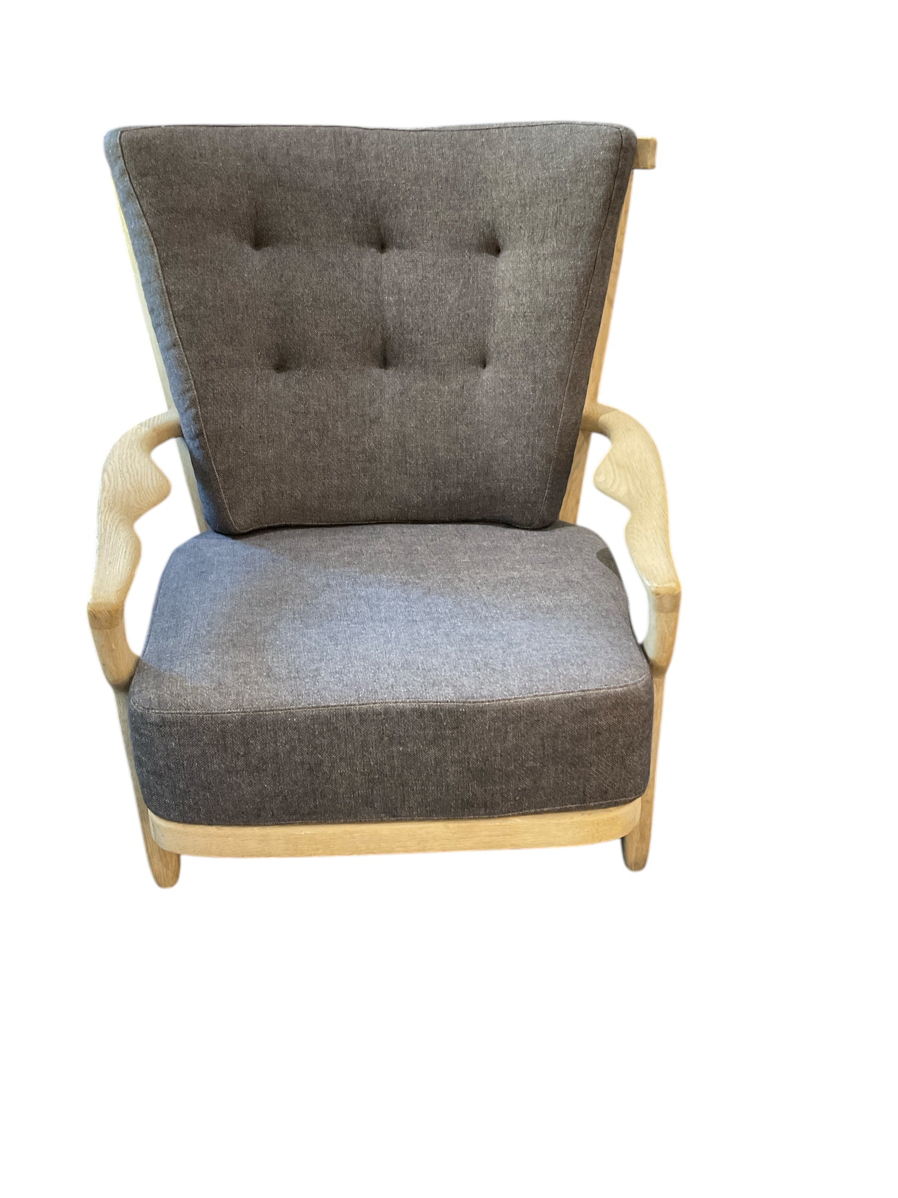 Pair of French 1960s Guillerme et Chambron Arm Chairs