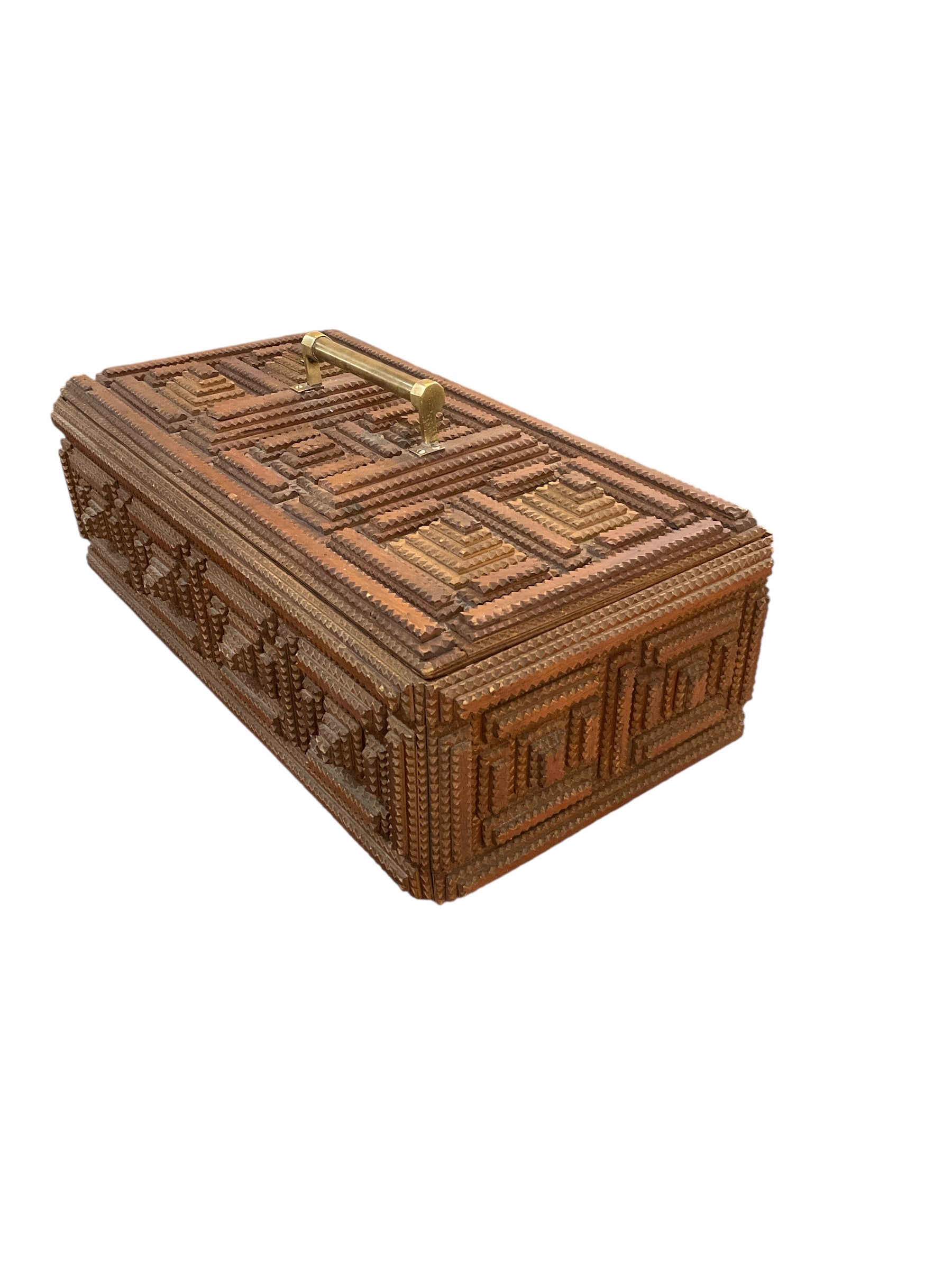 Exceptional English Tramp Art  Box