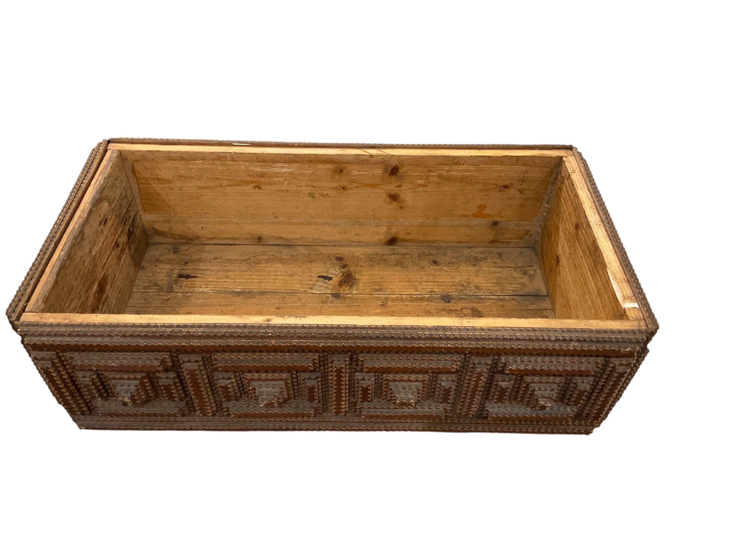 Exceptional English Tramp Art  Box