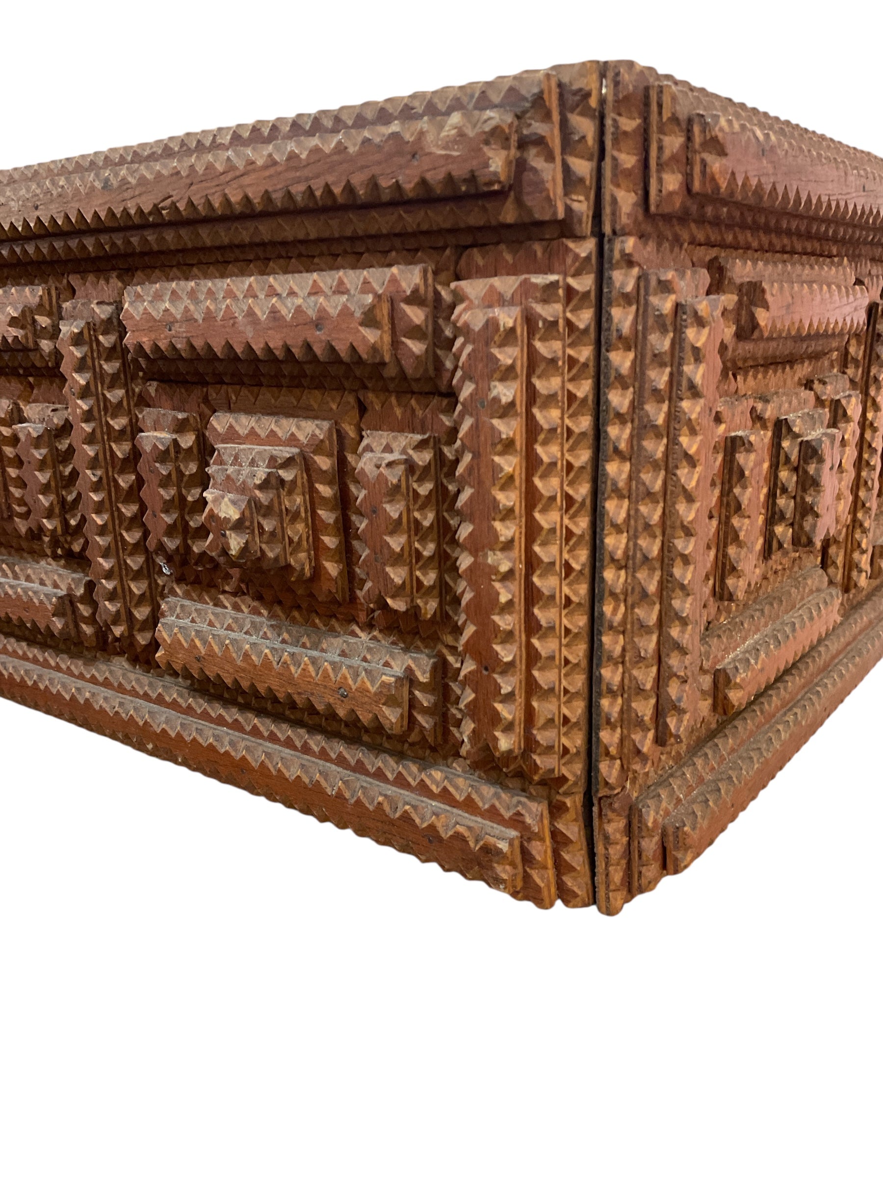 Exceptional English Tramp Art  Box