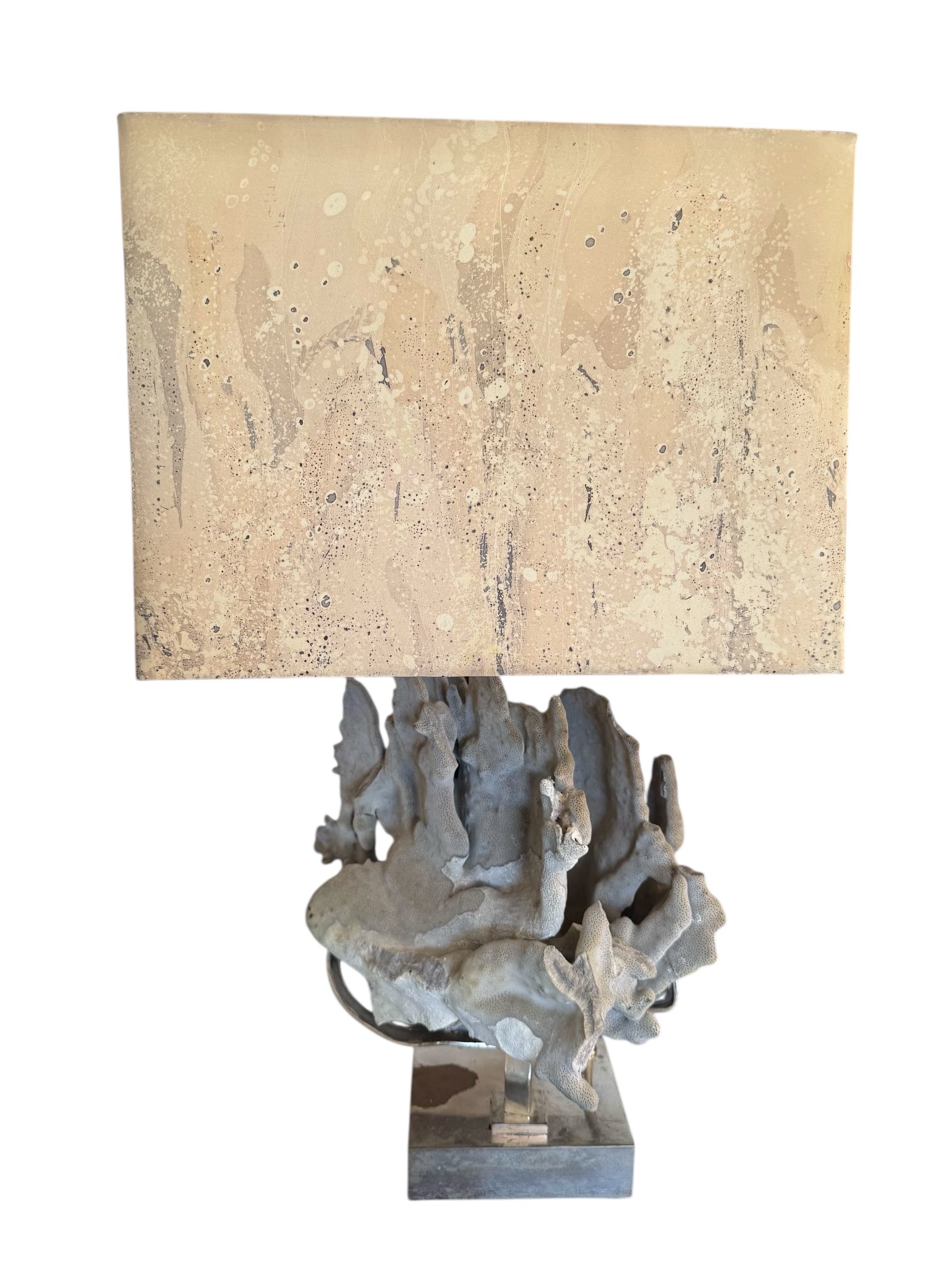 Vintage French Coral Lamp