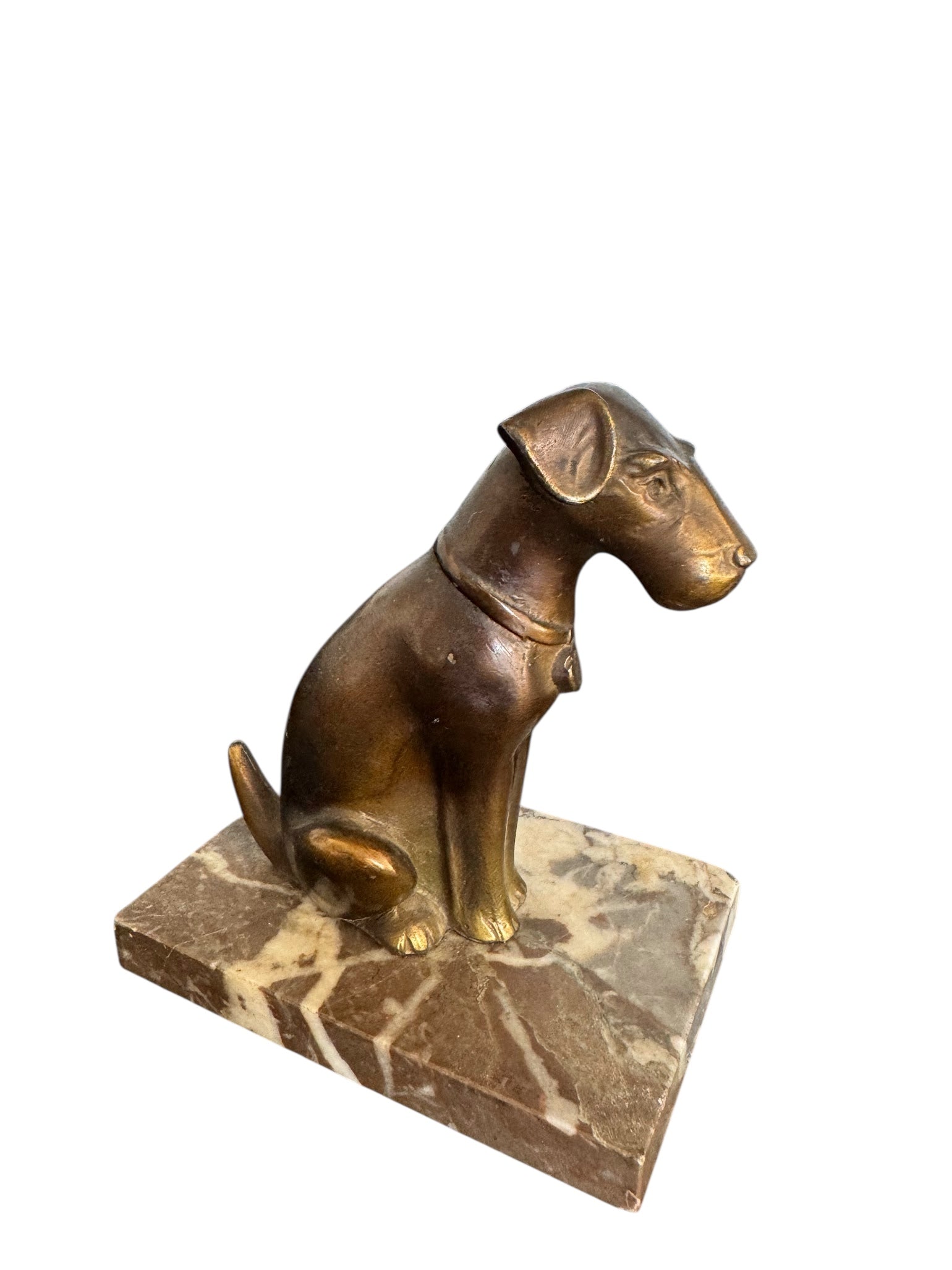 English Bronze Dog Sculpture