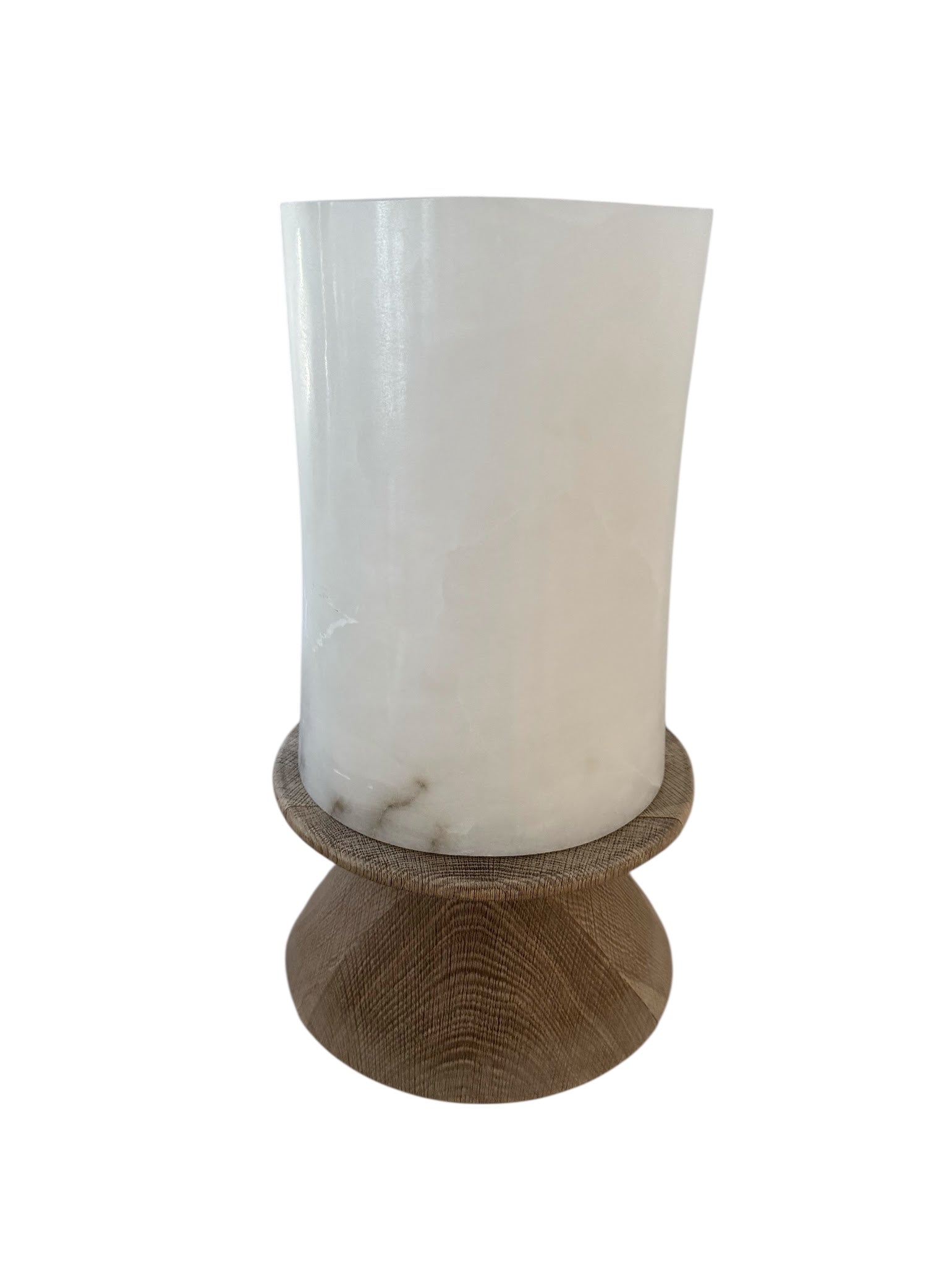 Limited Edition Oak and Alabaster Shade Lamp
