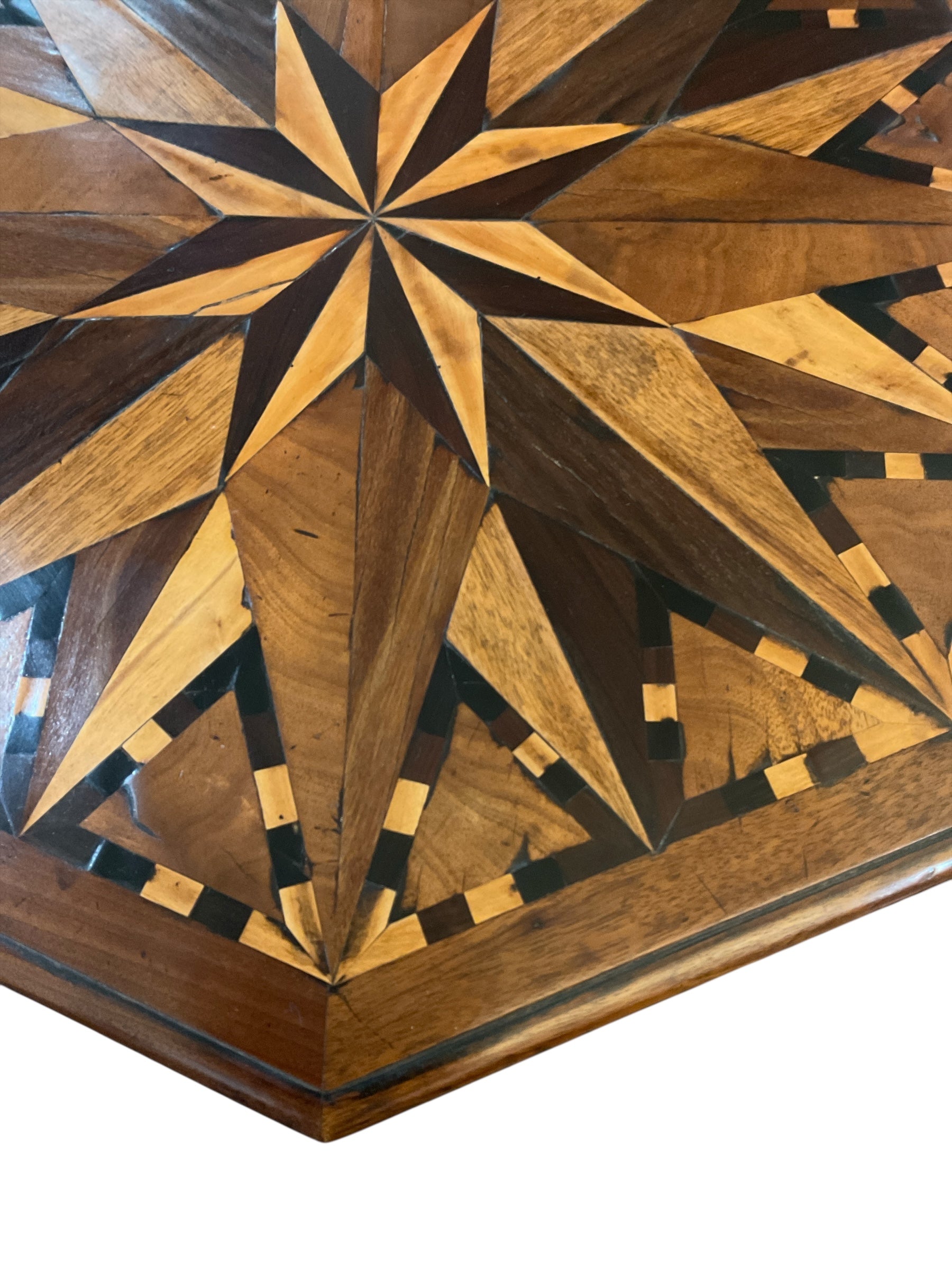 Pristine 19th Century English Inlaid Octagonal Side Table Table