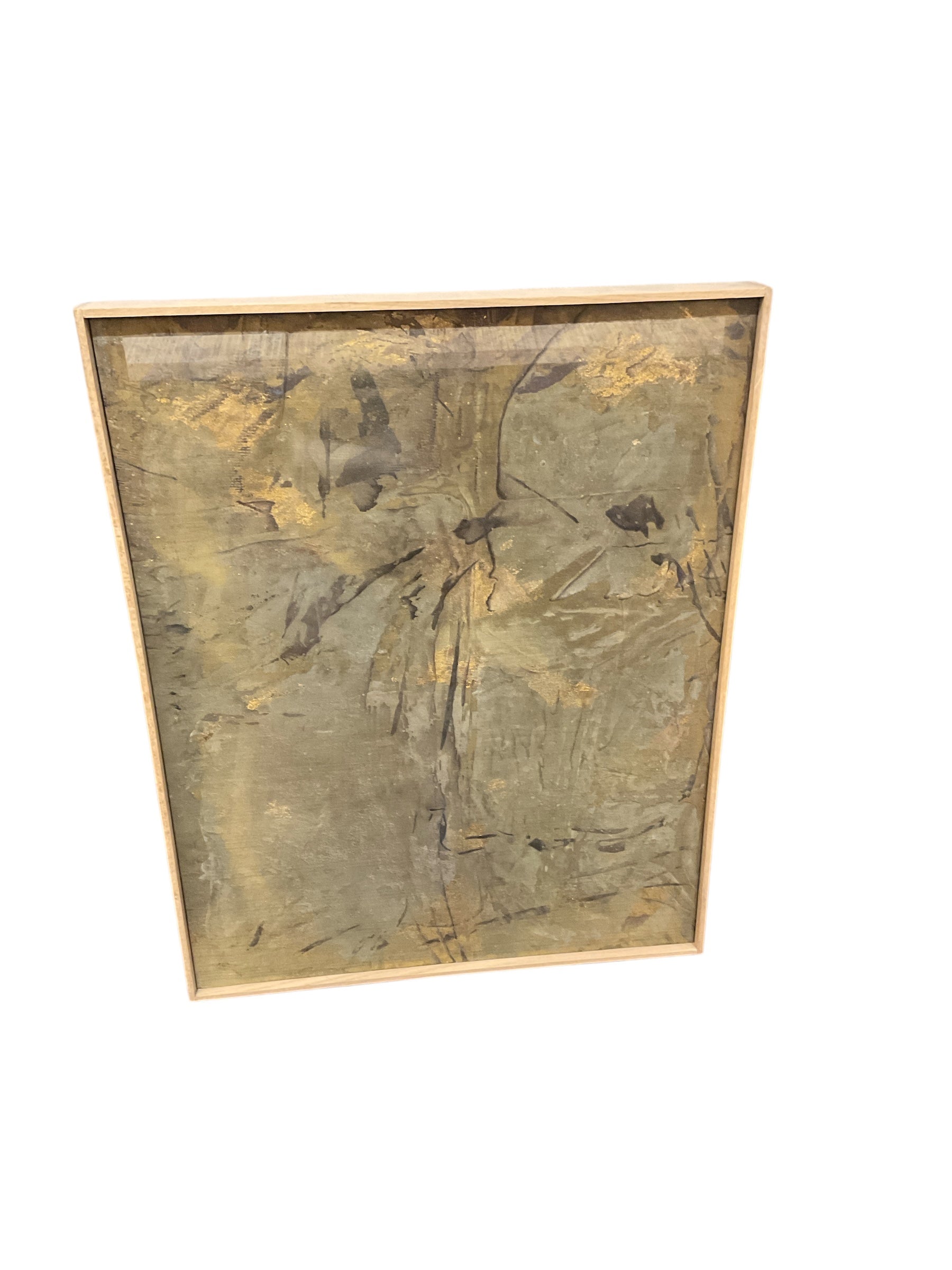 Vintage Belgian Mixed Media Painting