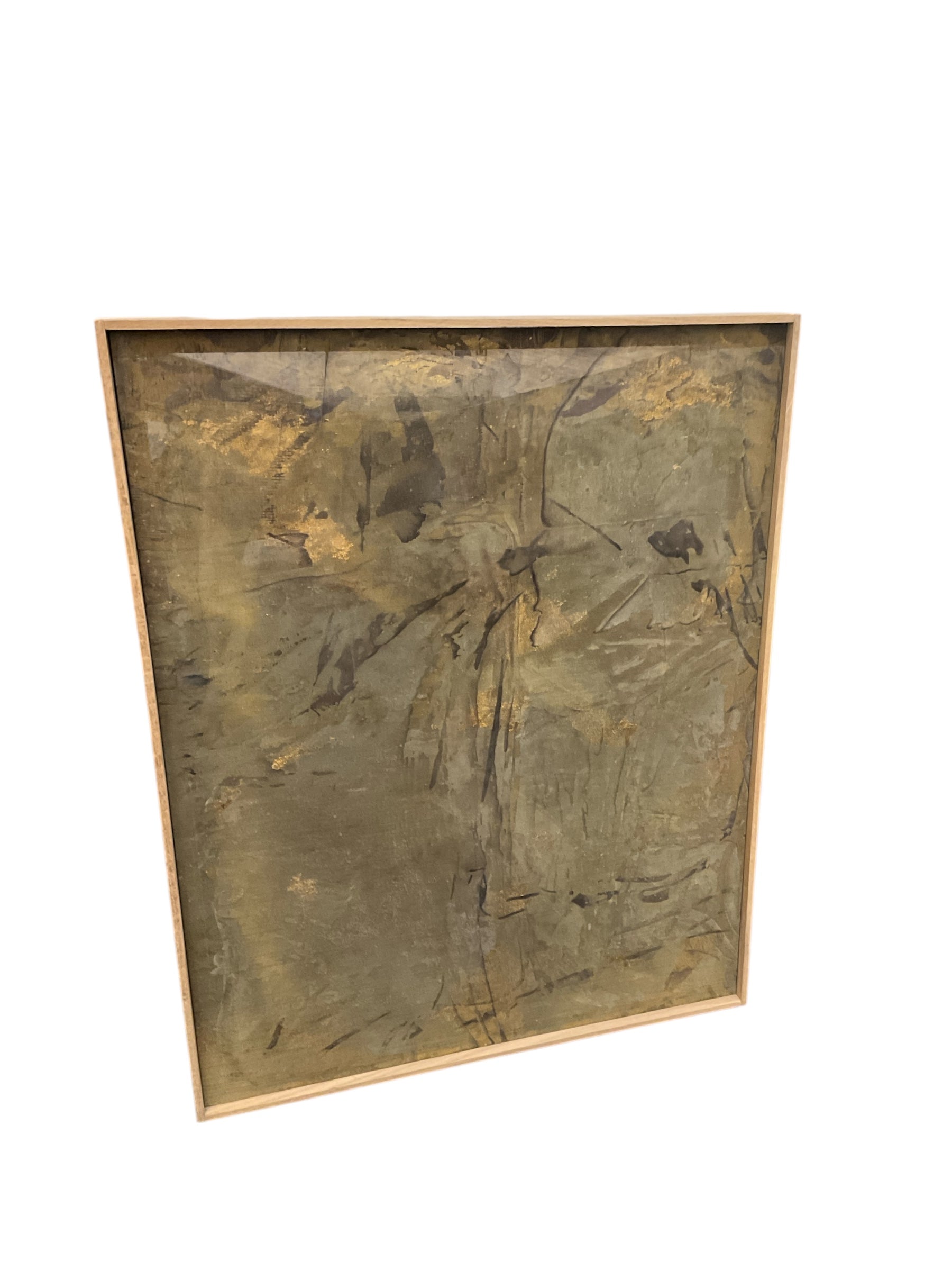 Vintage Belgian Mixed Media Painting