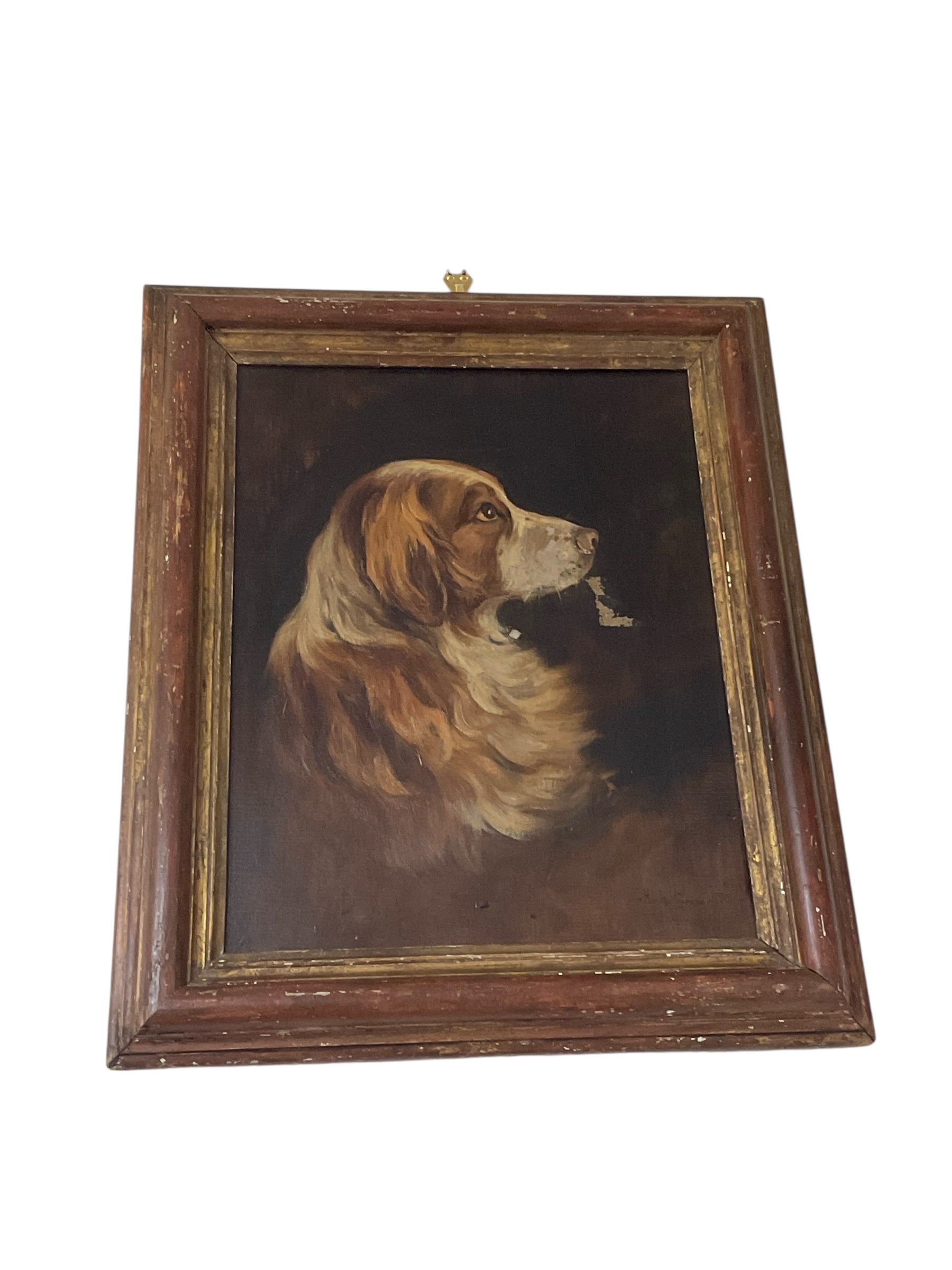Fine 19th Century English Dog Oil Painting Portrait
