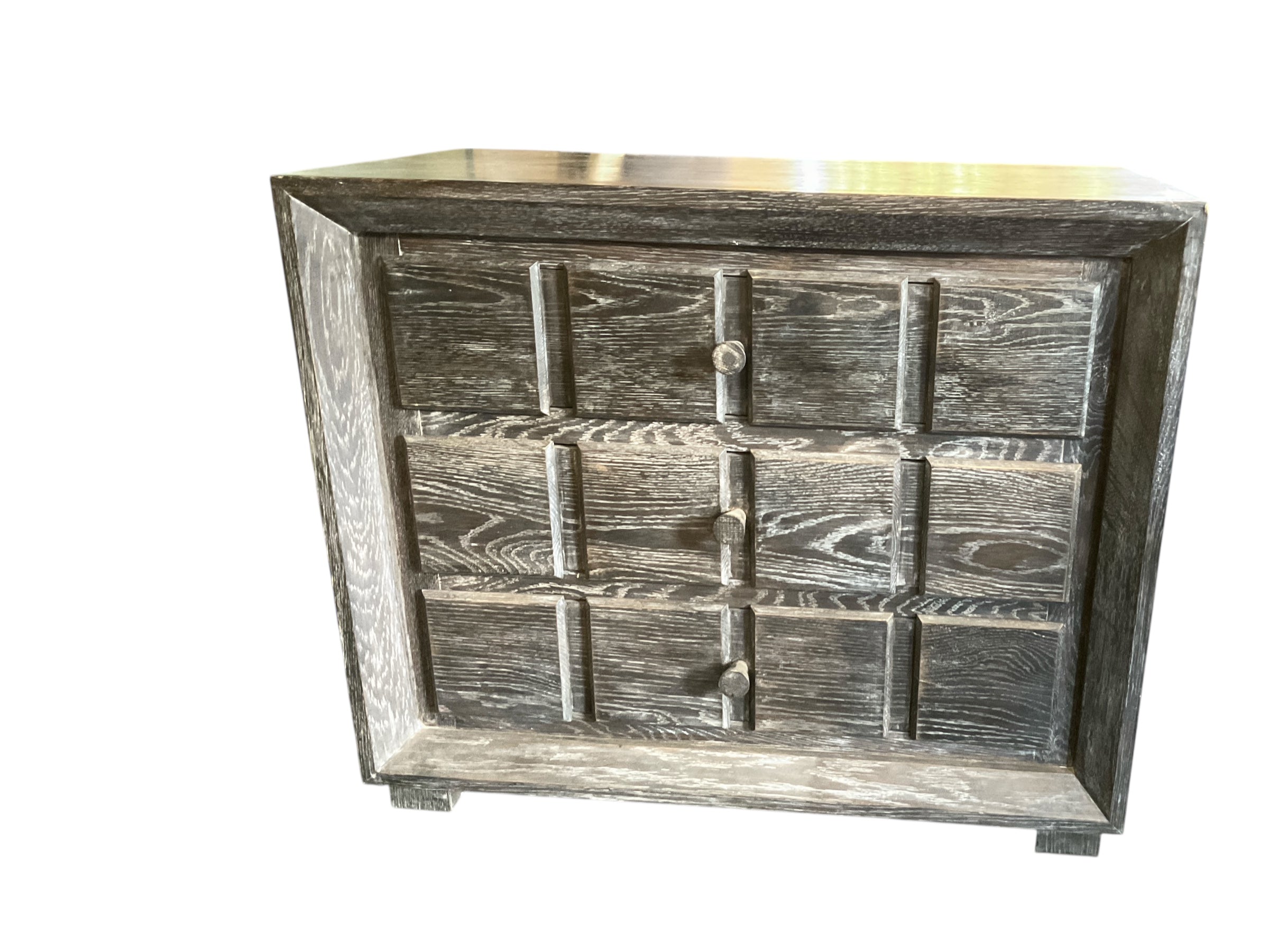 Limited Edition Grey Cerused Oak Nightstand