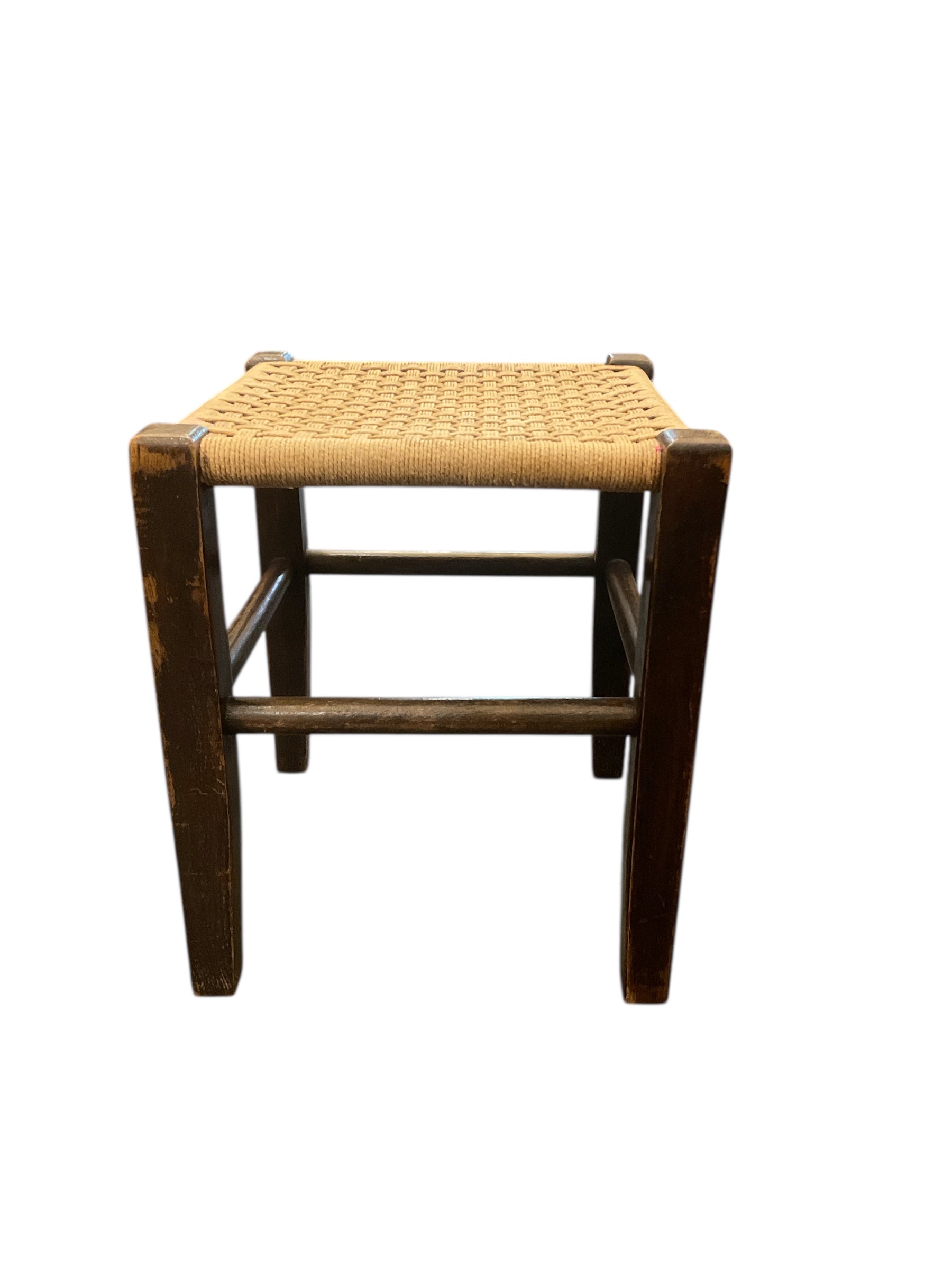 Vintage French Rope Top Stool