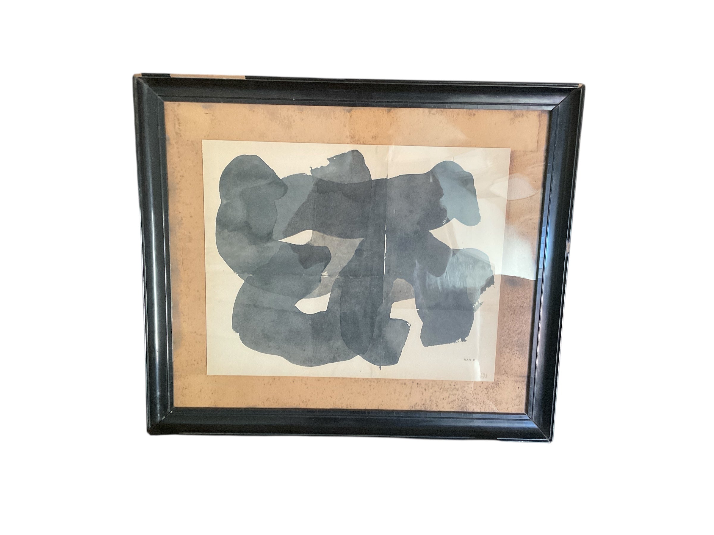 Original Ink Painting in Antique Frame