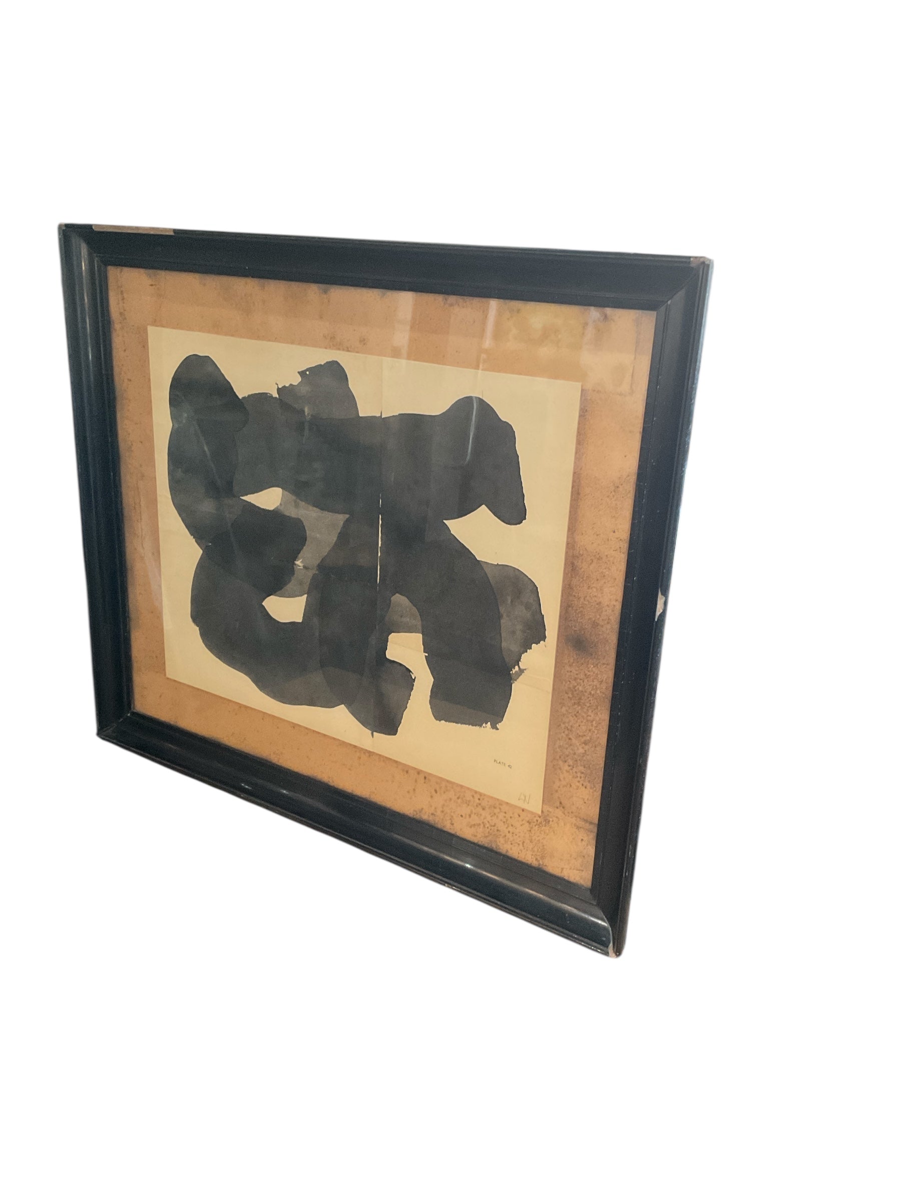 Original Ink Painting in Antique Frame