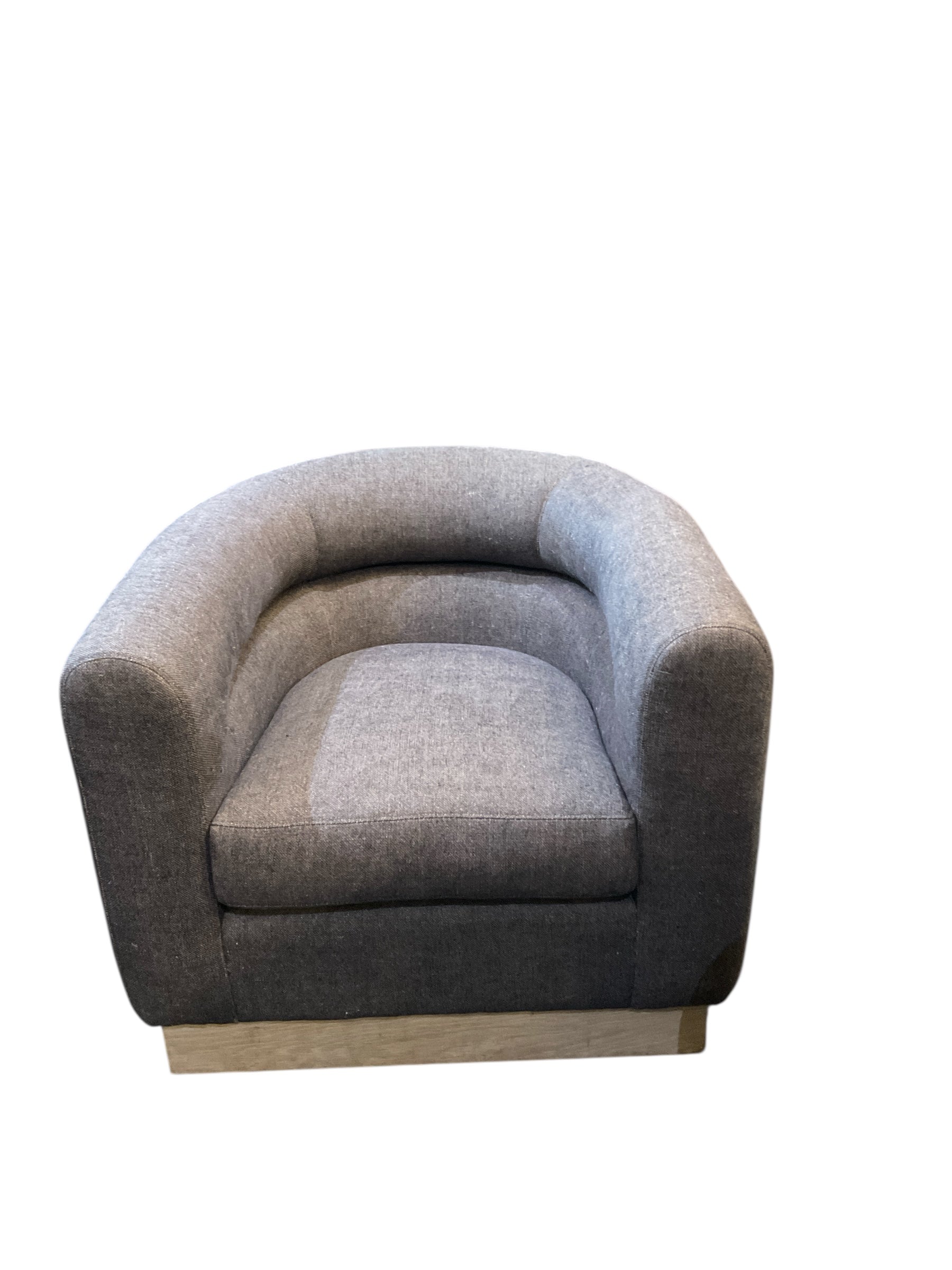 Pair of Limited Edition Kennedy Swivel Chairs in Belgian Linen