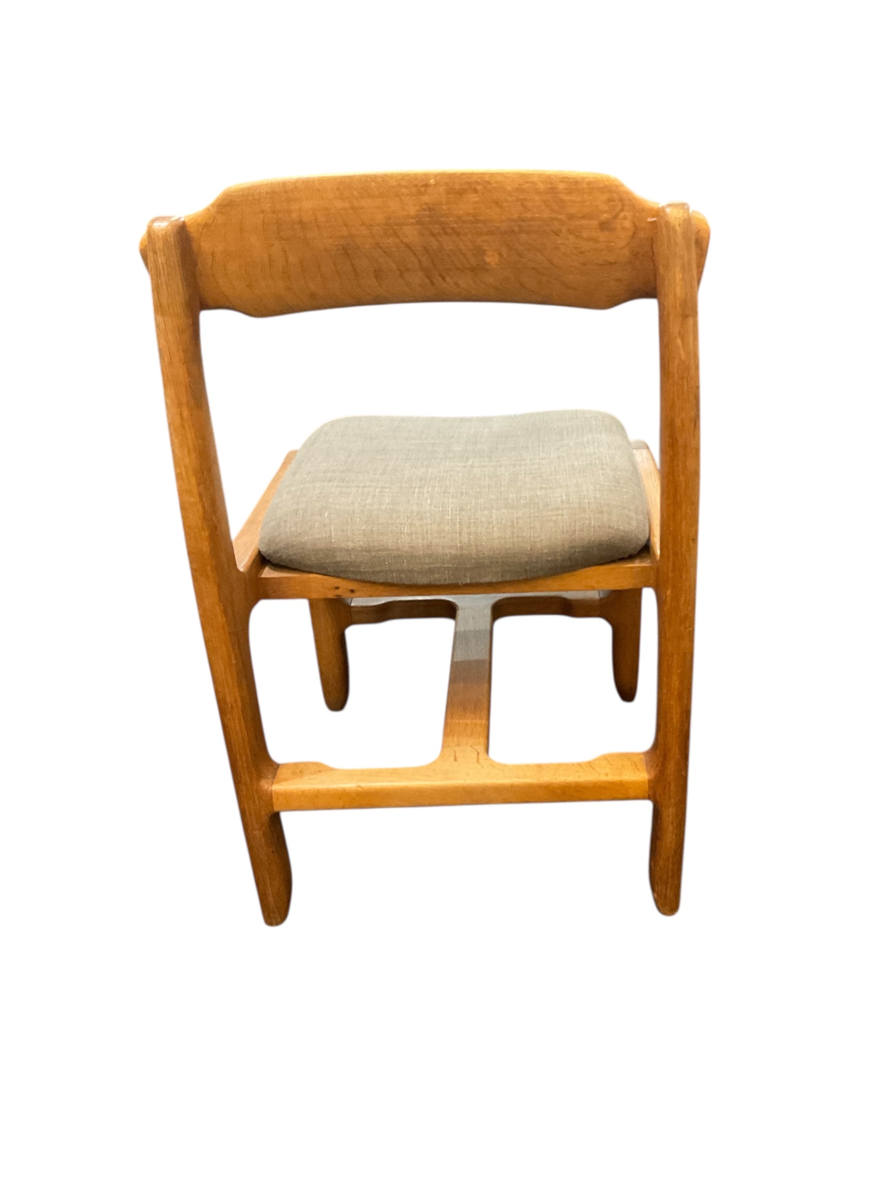 Set of 4 Guillerme and Chambron Oak Dining Chairs