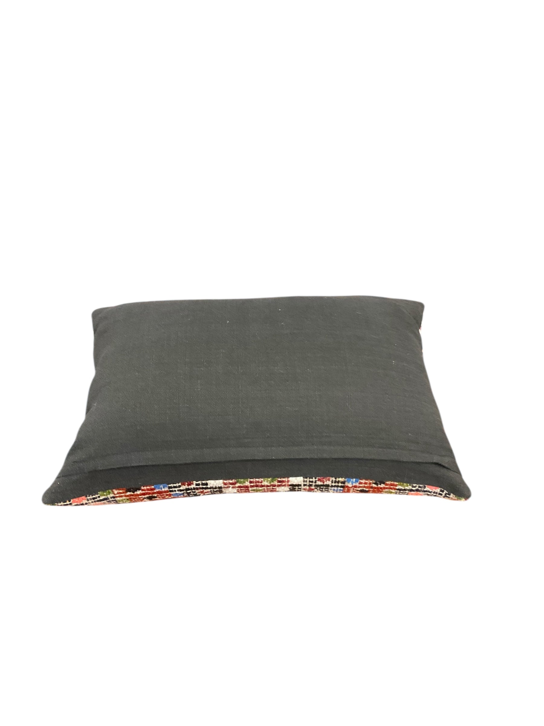 18th Century Moroccan Emproidery Textile, Multi Color Pillow