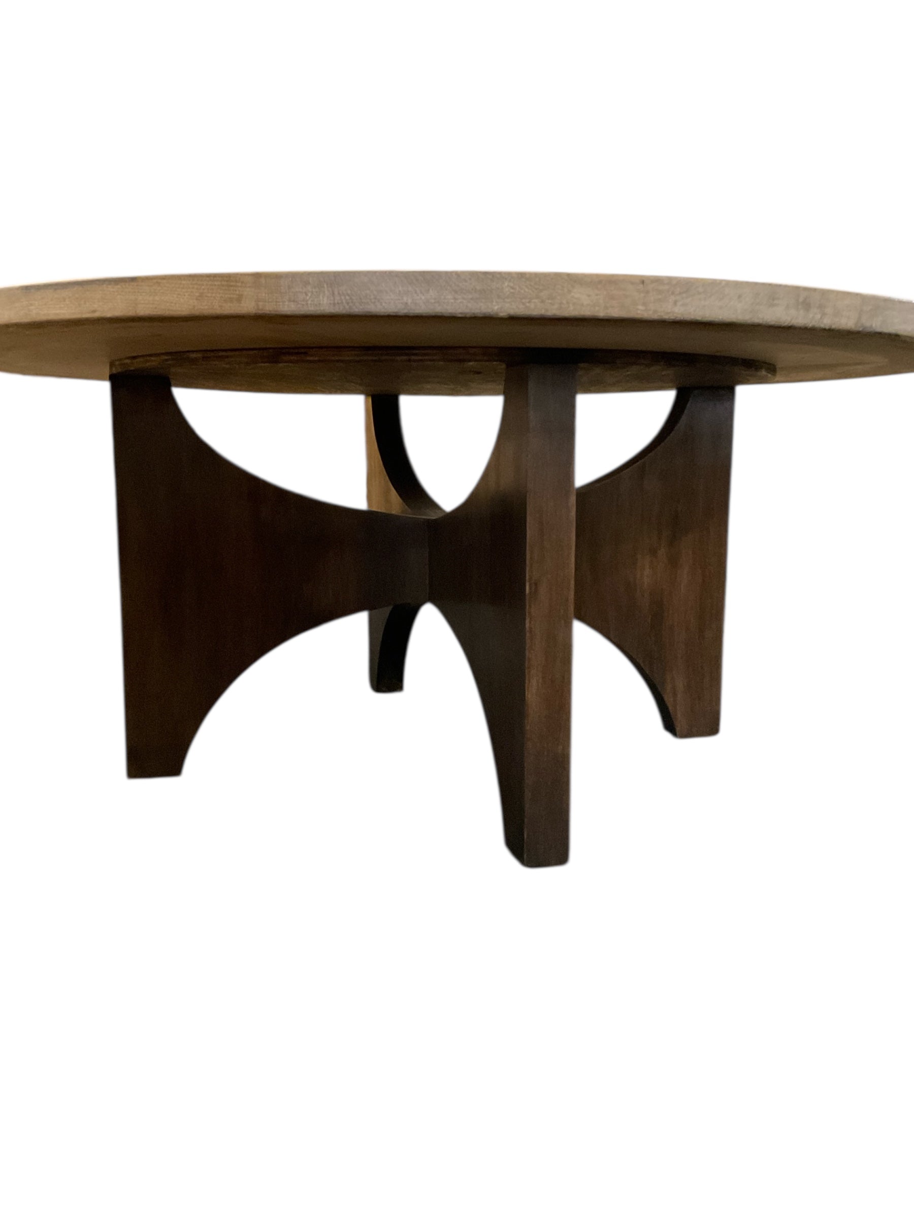 Limited Edition Bleached Chestnut Dining Table on Modern Base