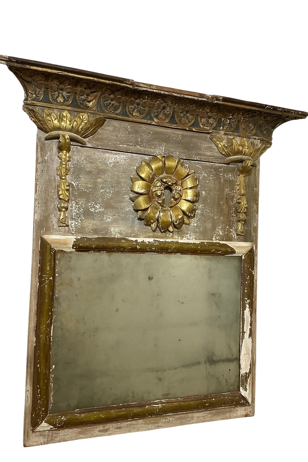 Large 18th century Italian mirror with Gilt Elements
