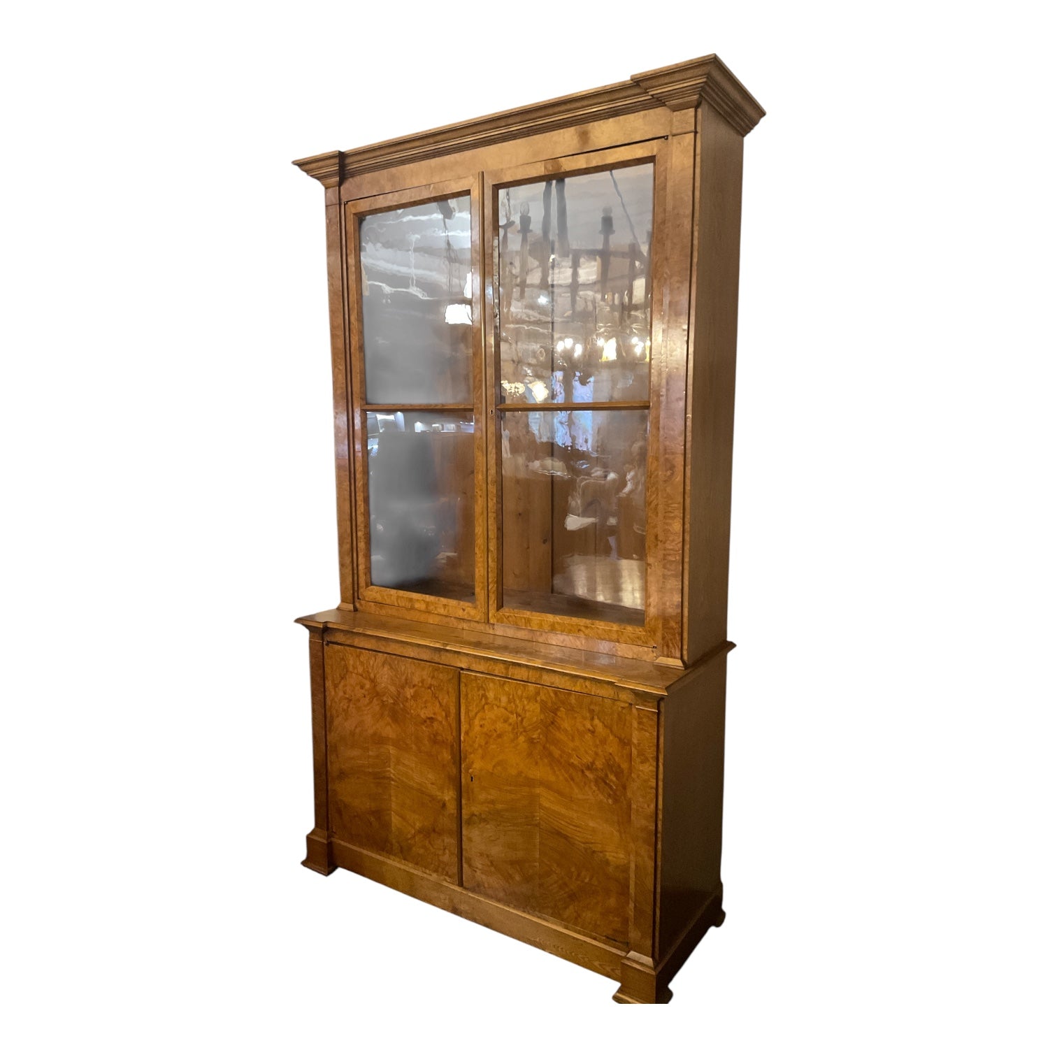 Swedish Grace Burl Wood Cabinet