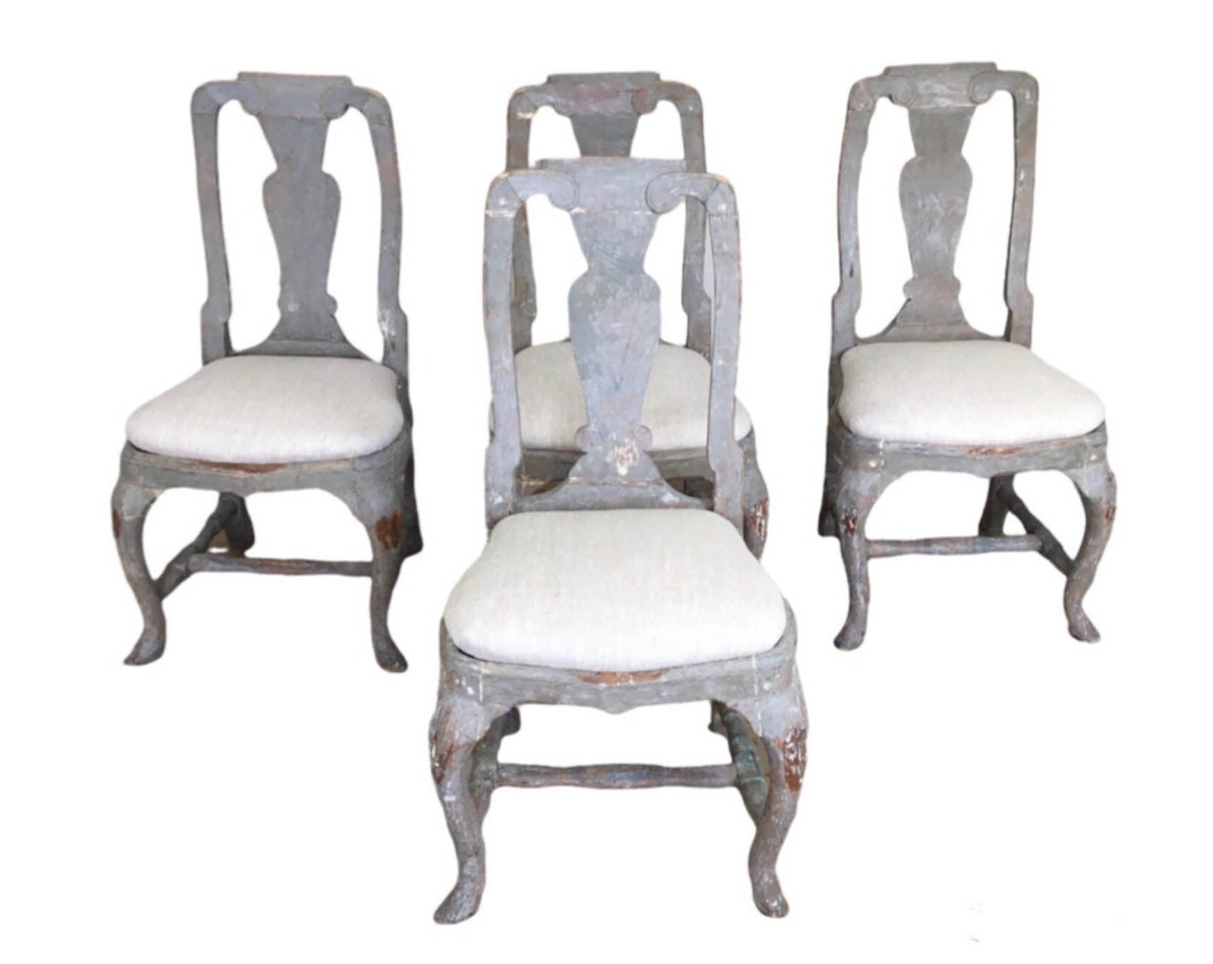 Set of (4) 18th Century Swedish Dining Chairs