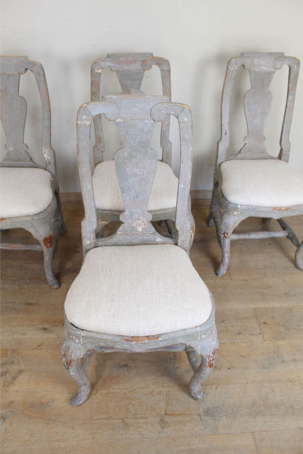 Set of (4) 18th Century Swedish Dining Chairs