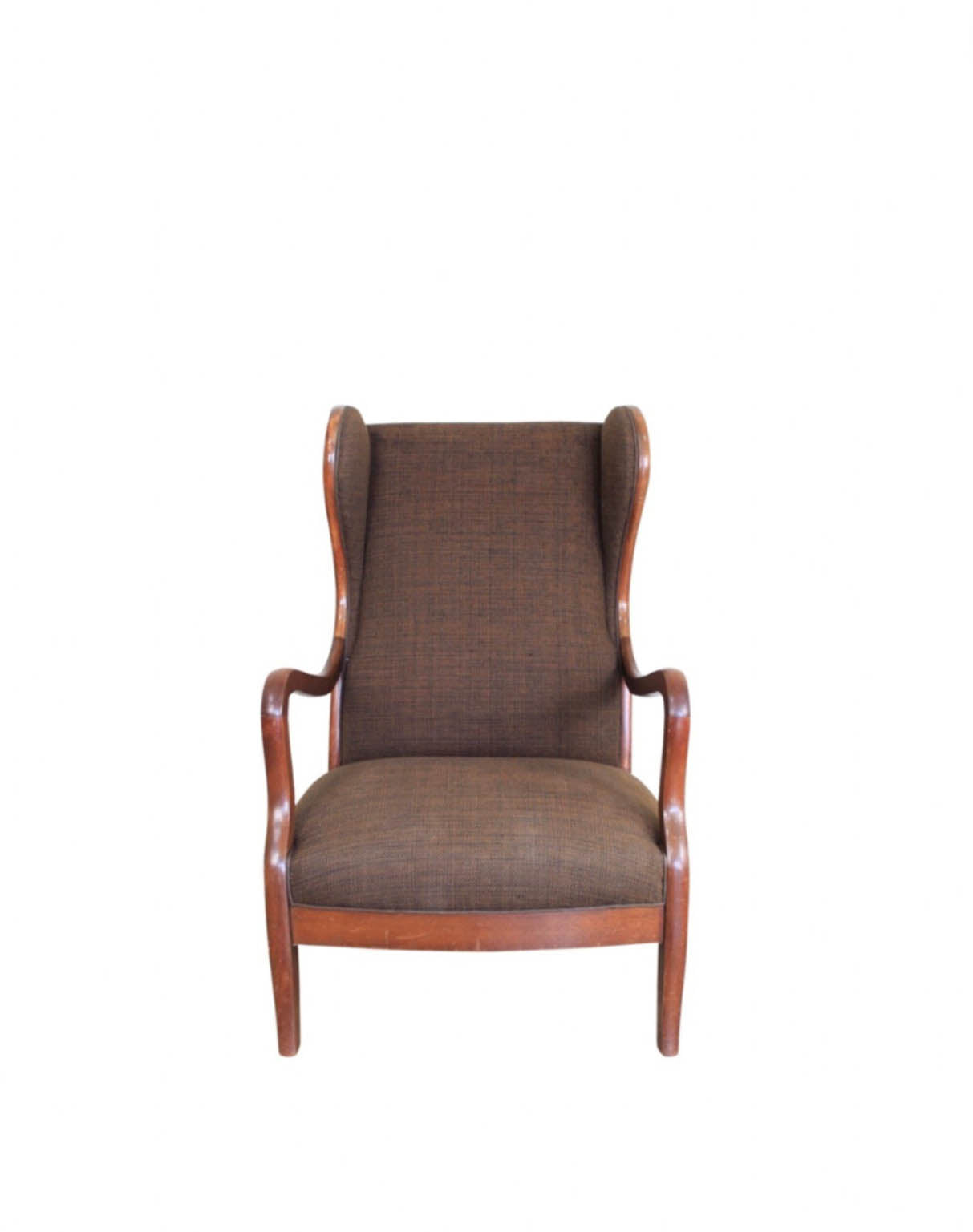 Single Mid Century Danish Wingback Arm Chair