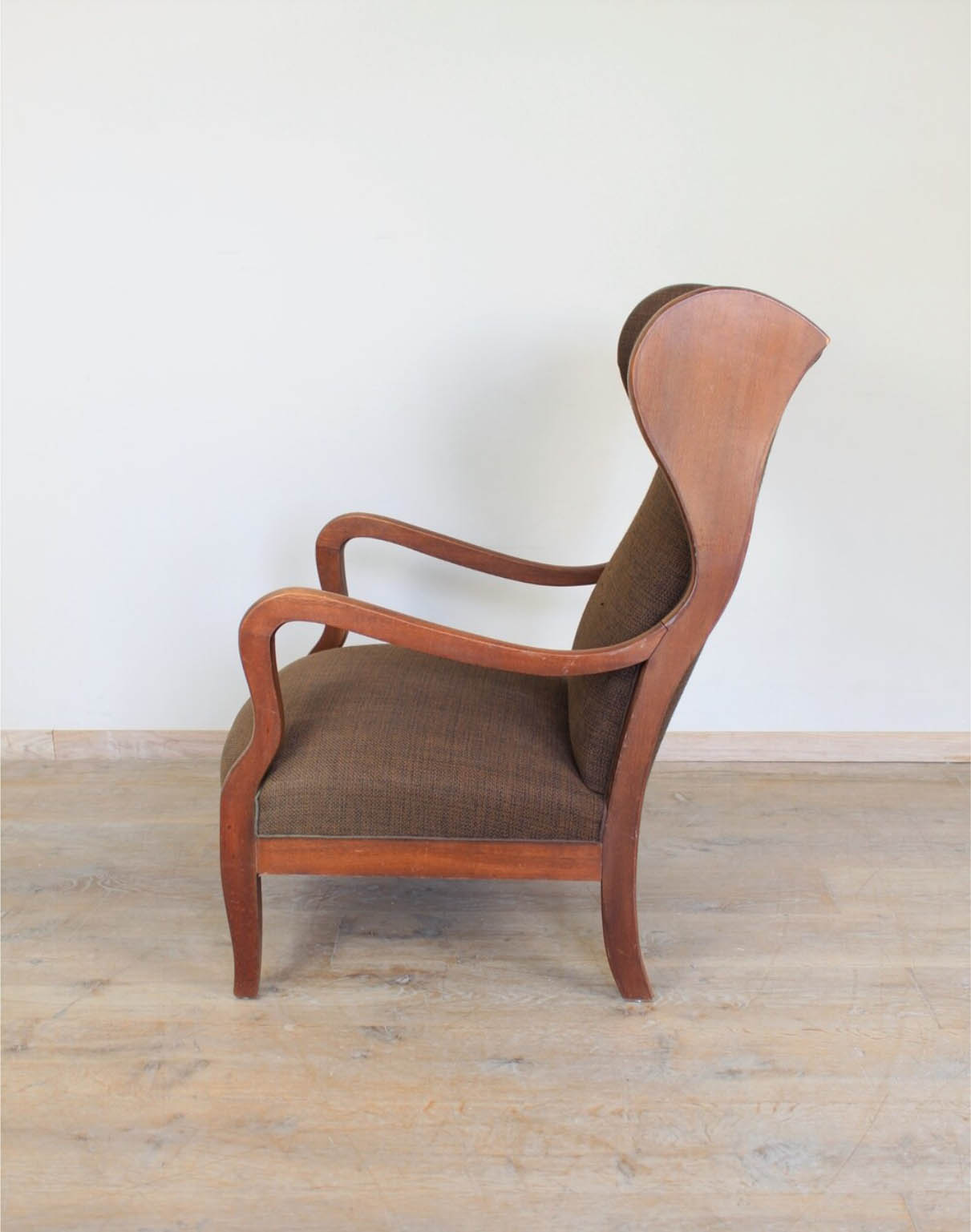 Single Mid Century Danish Wingback Arm Chair