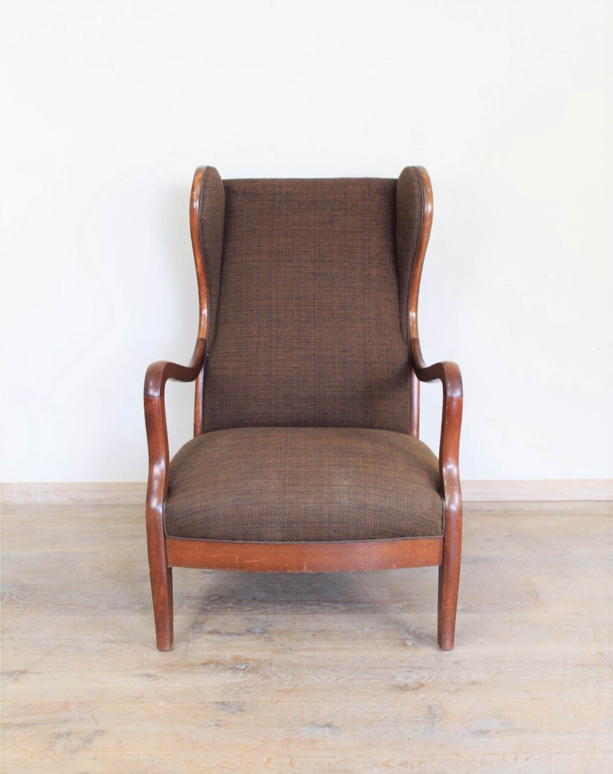 Single Mid Century Danish Wingback Arm Chair