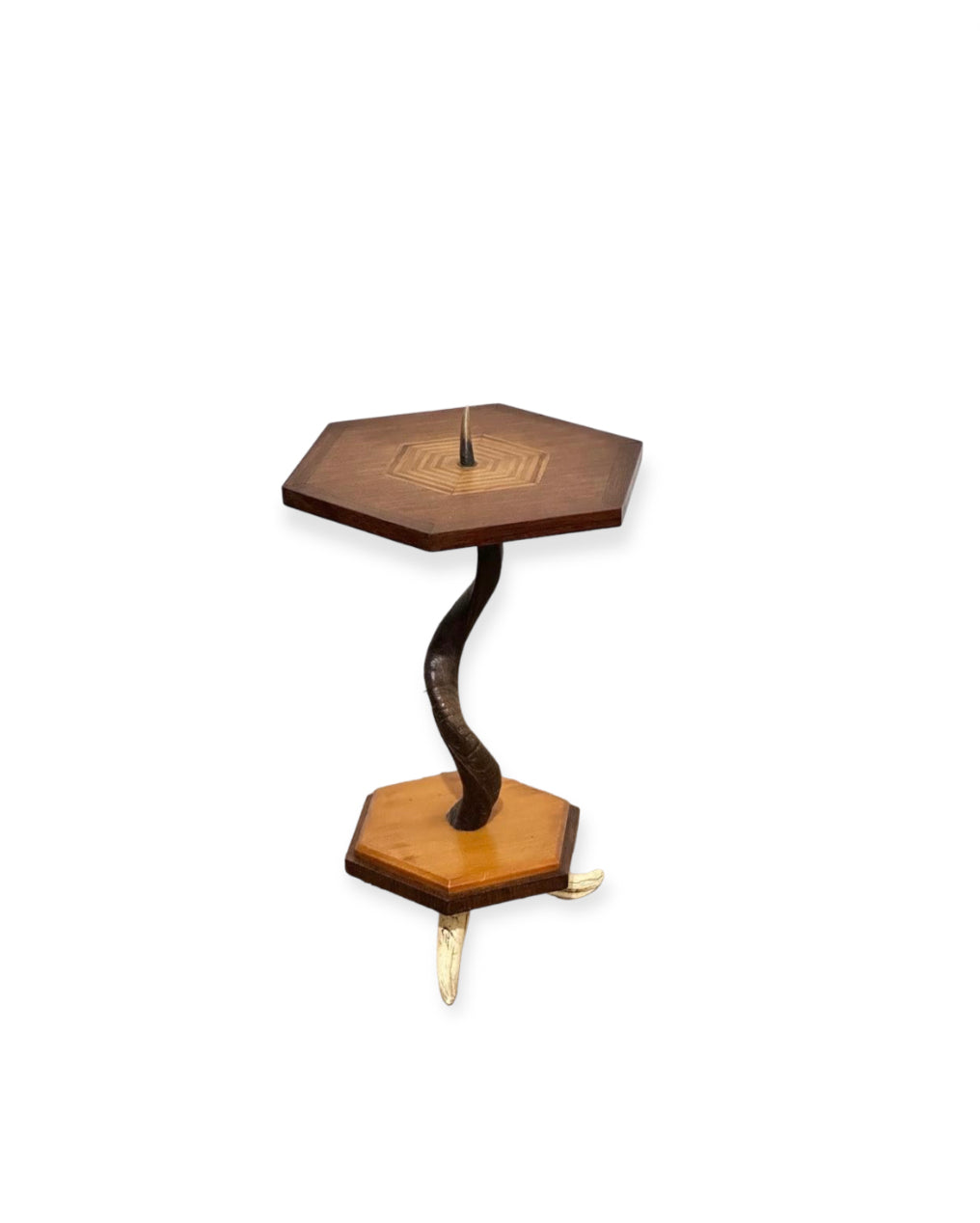 Very Unusual French Side Table with Horn Feet