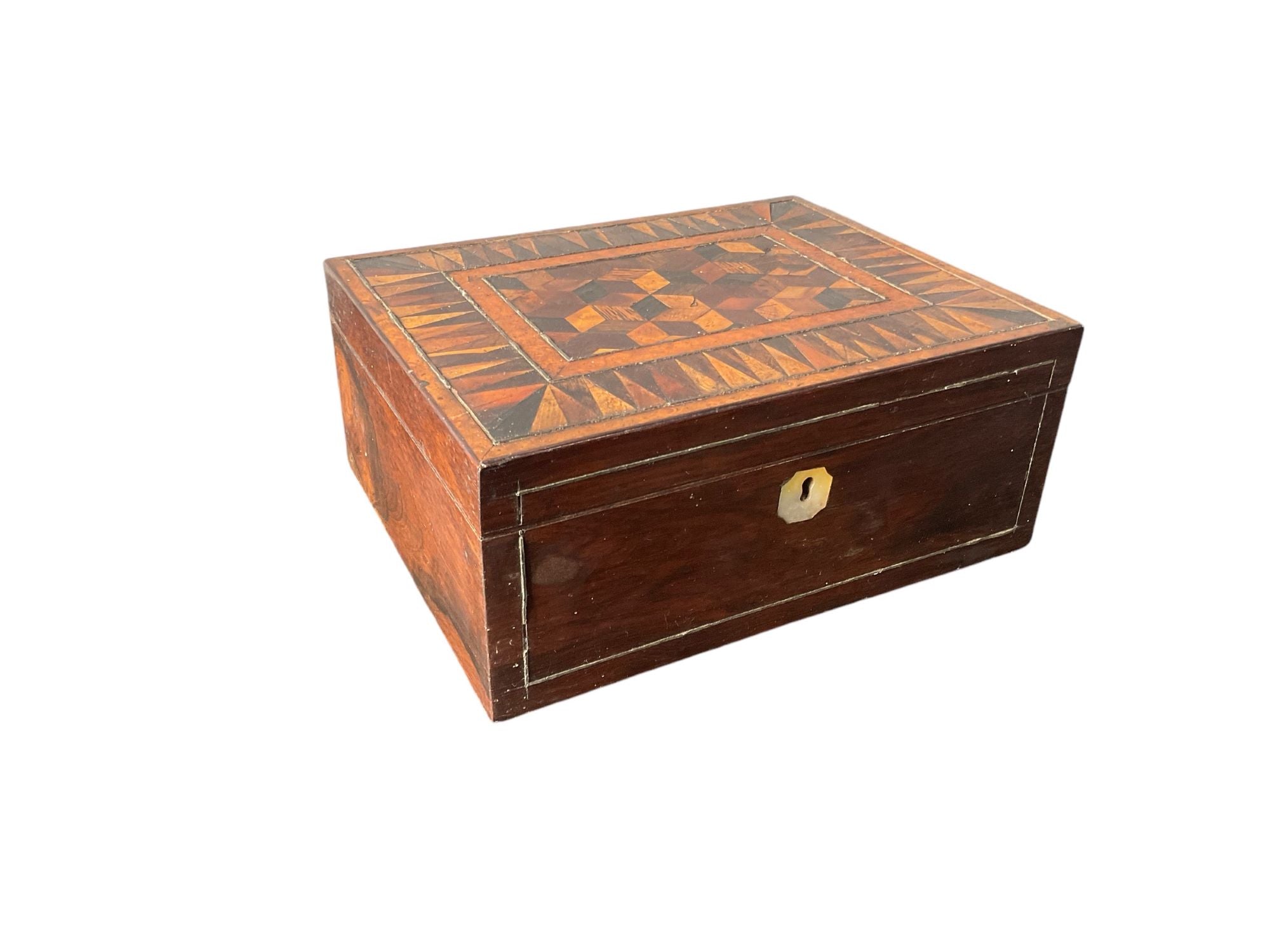 Highly Decorative 19th Century Inlaid Wood Box