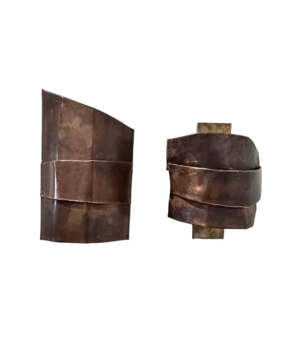 Pair of Vintage Belgian Copper Sconces