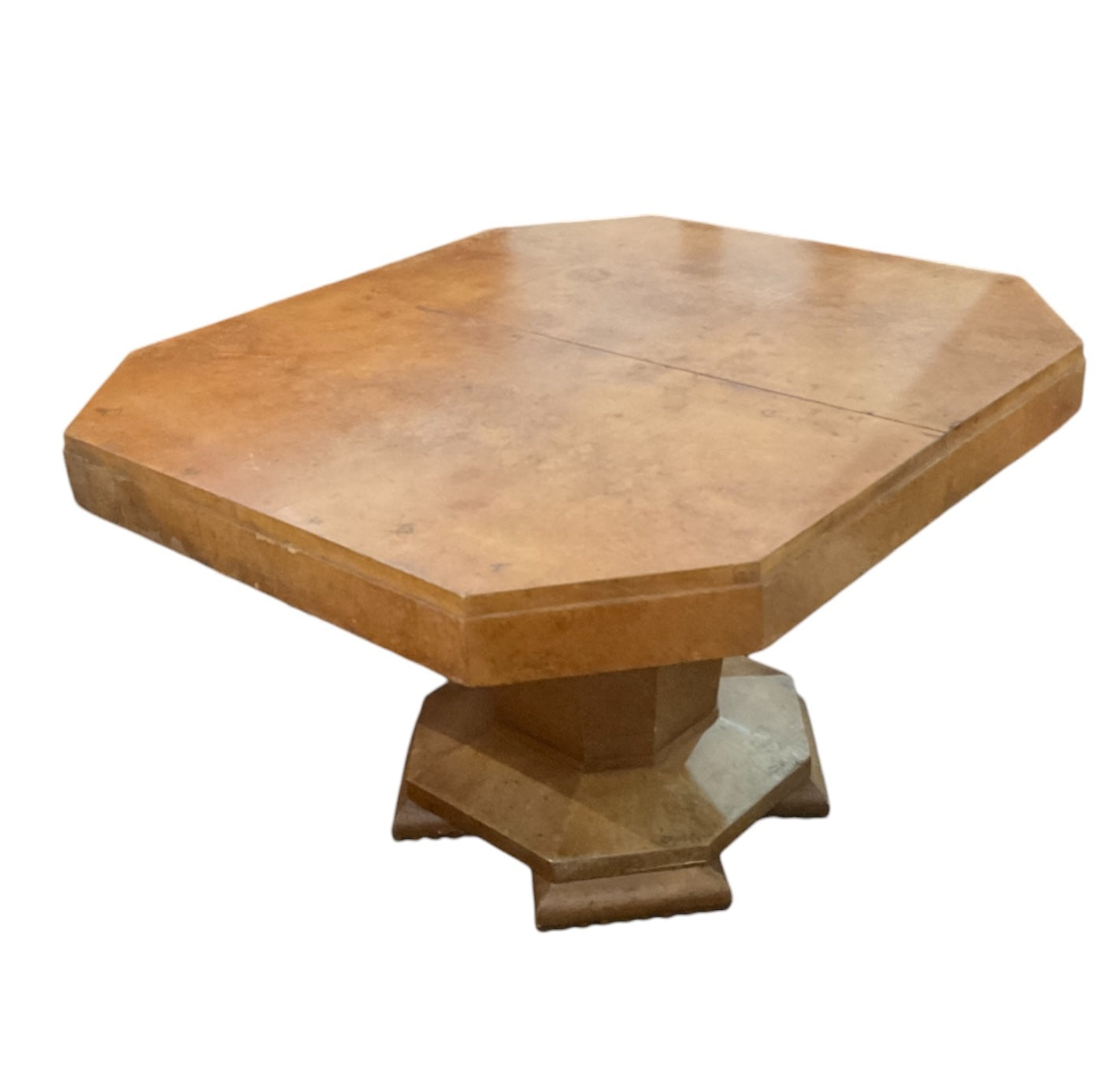 1940's French Burl Octagonal Center Table