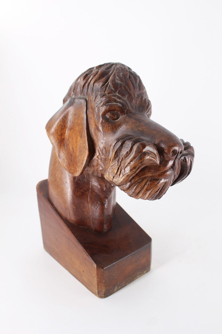 Huge 19th Century Hardwood Sculpture of a Dog