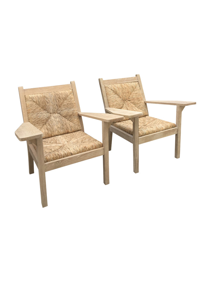 Pair of Lucca Studio Warren Arm Chairs