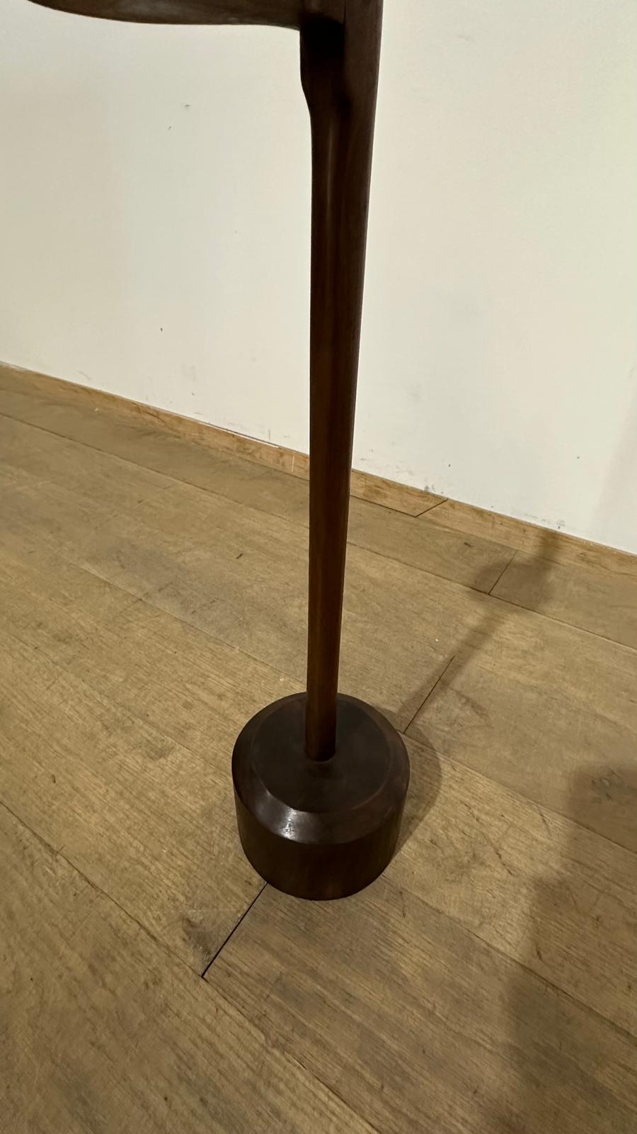 Lucca Studio Carlo Walnut "Cup" Holder On Stand