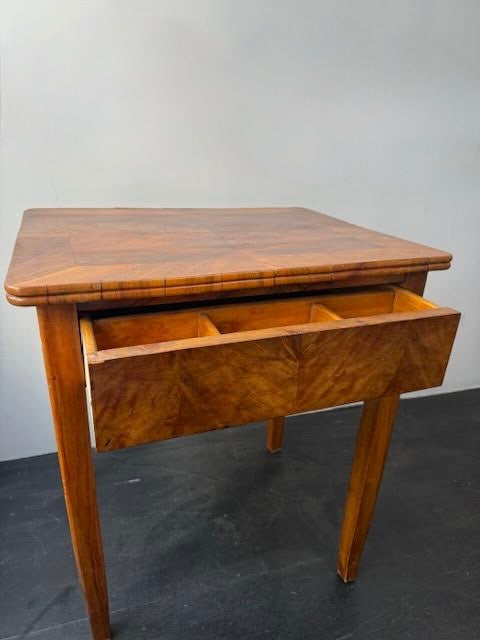 Biedermeier Burlwood Side Table