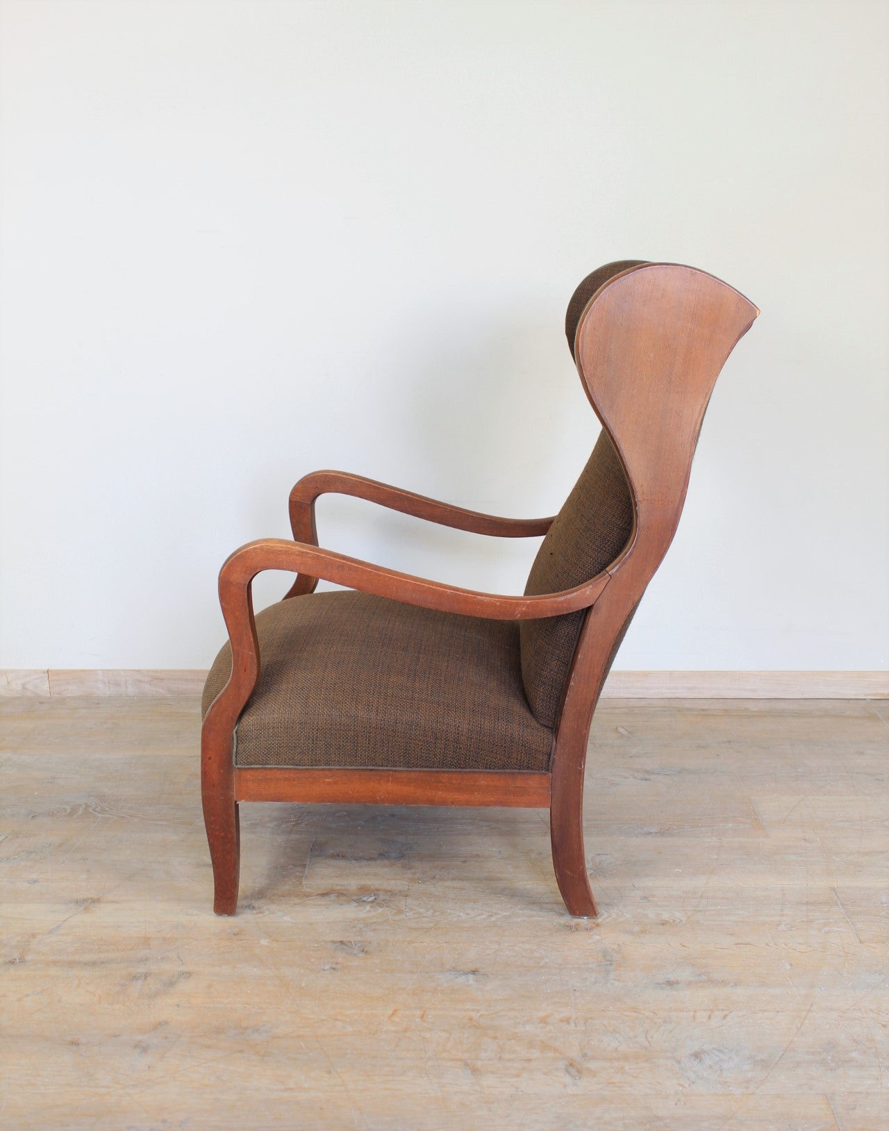 Single Mid Century Danish Wingback Arm Chair