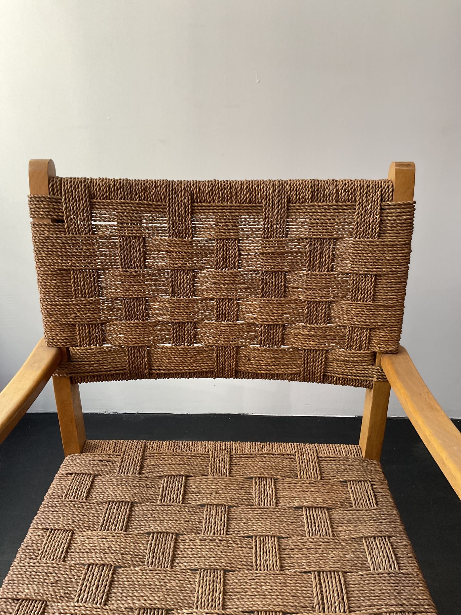 Pair of Danish Woven Rope Arm Chairs